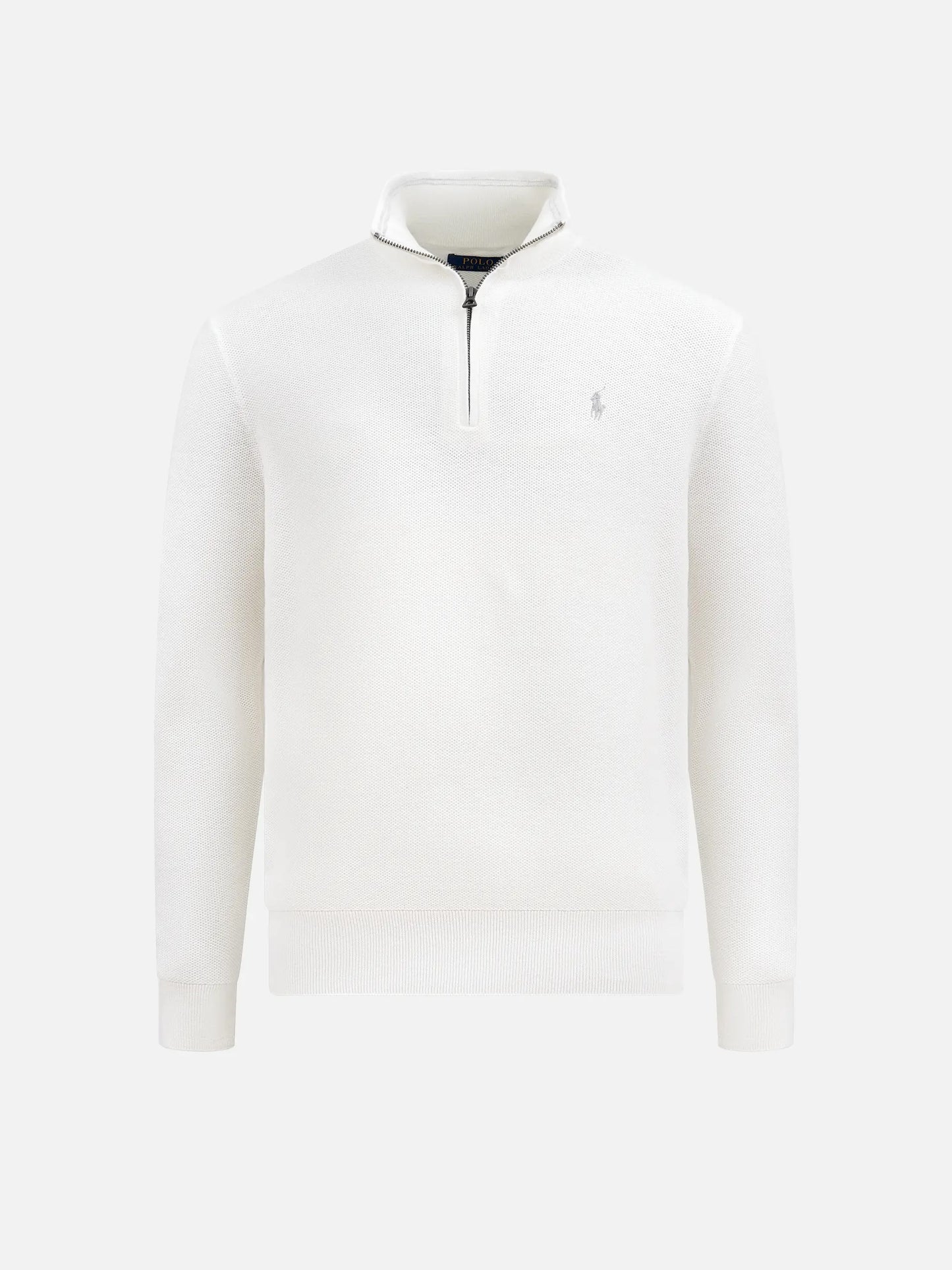 POLO RALPH LAUREN - Quarter-Zip-Pullover aus Baumwollpiqué für Herren Weiß - White