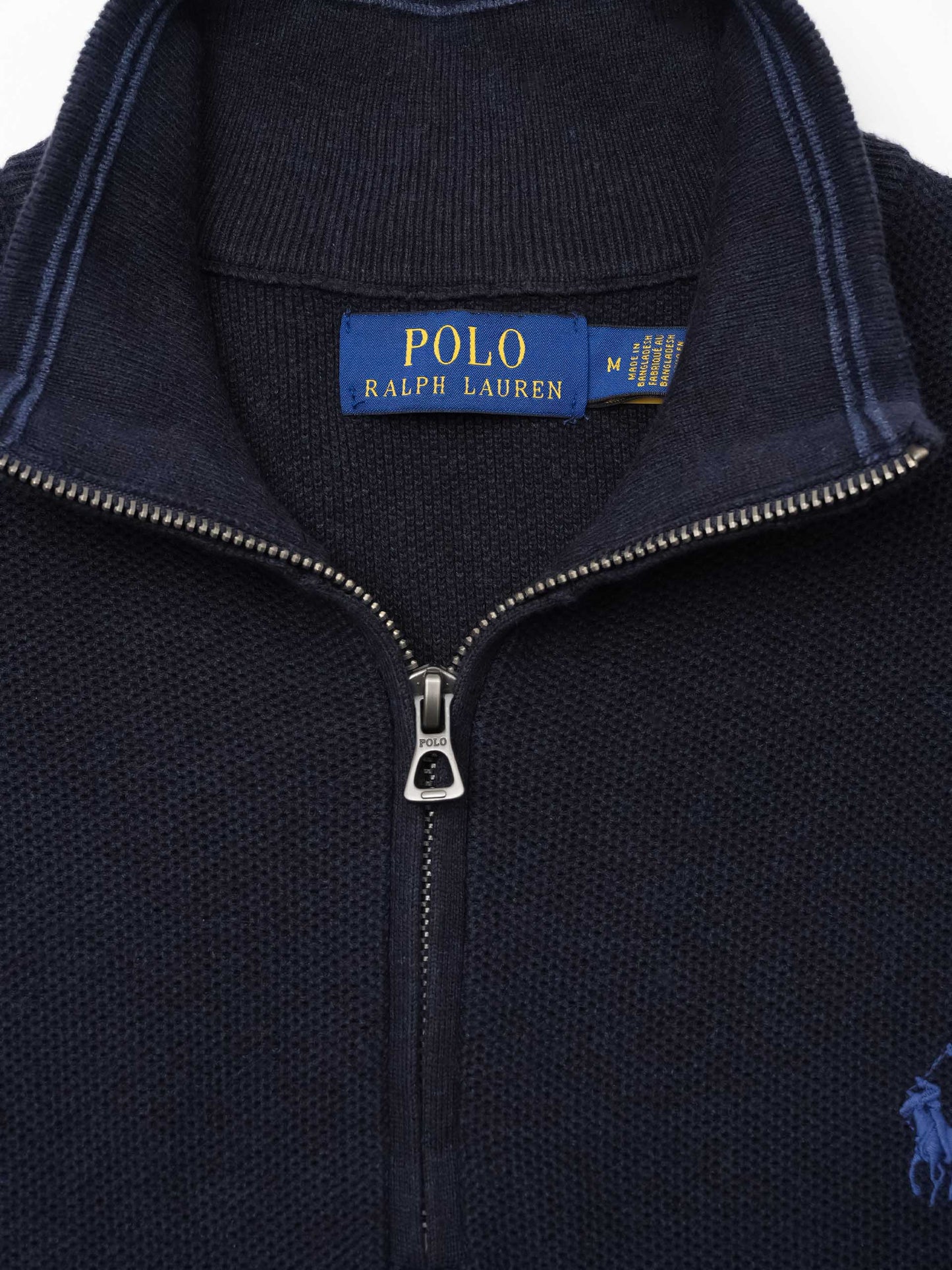 POLO RALPH LAUREN - Quarter-Zip-Pullover aus Baumwollpiqué für Herren Navyblau - Navy blue