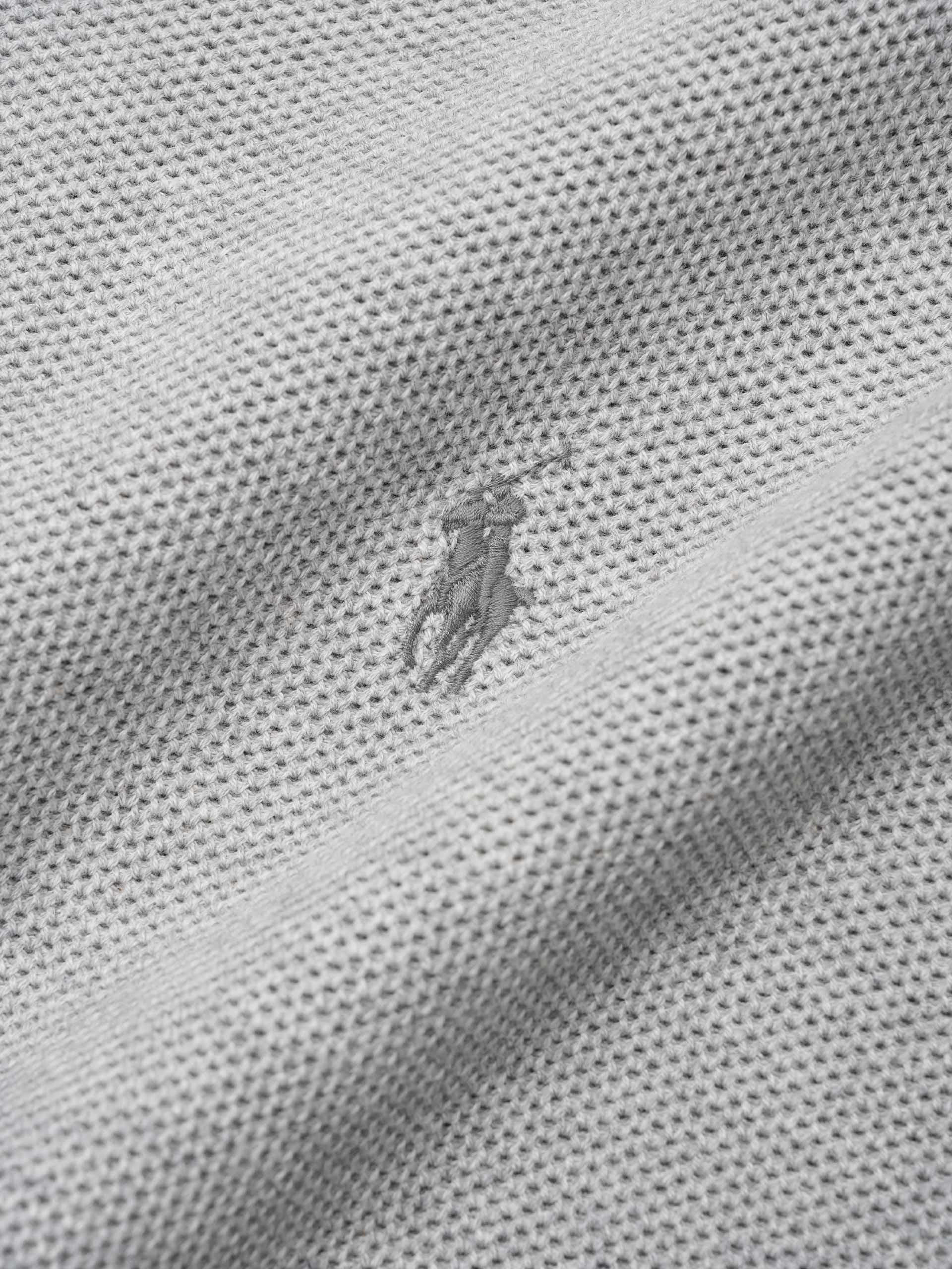 POLO RALPH LAUREN - Quarter-Zip-Pullover aus Baumwollpiqué für Herren Grau - Grey