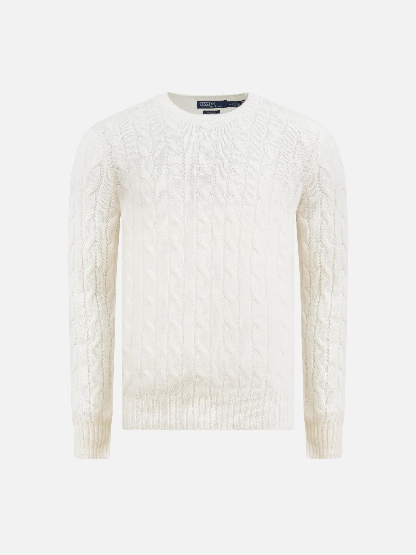 POLO RALPH LAUREN - Kaschmir-Pullover mit Zopfmuster Creme - Cream