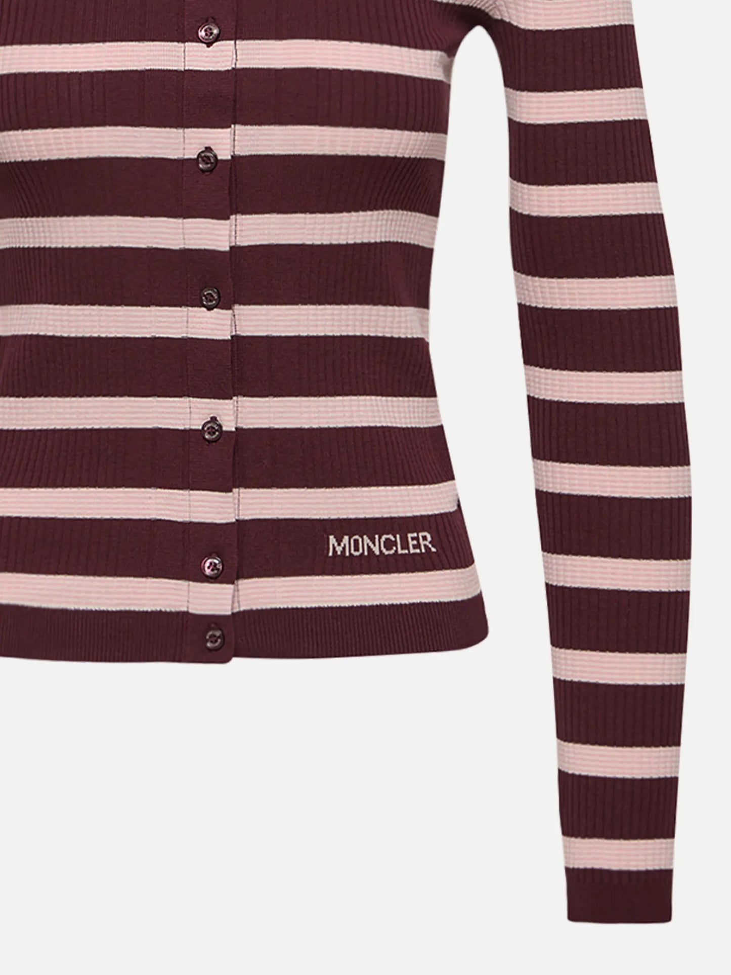 MONCLER - Gestreifter Polo-Cardigan für Damen