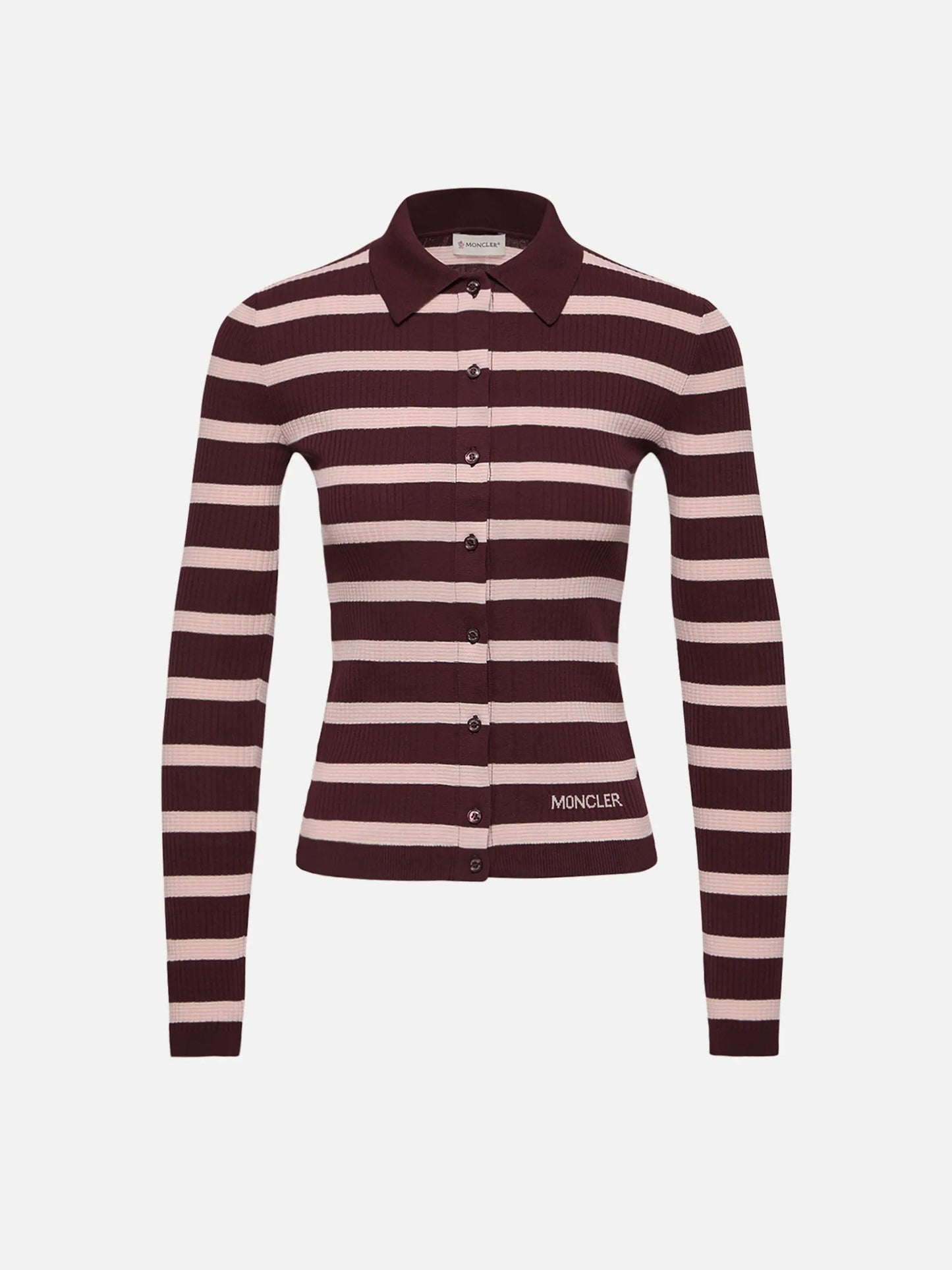 MONCLER - Gestreifter Polo-Cardigan für Damen