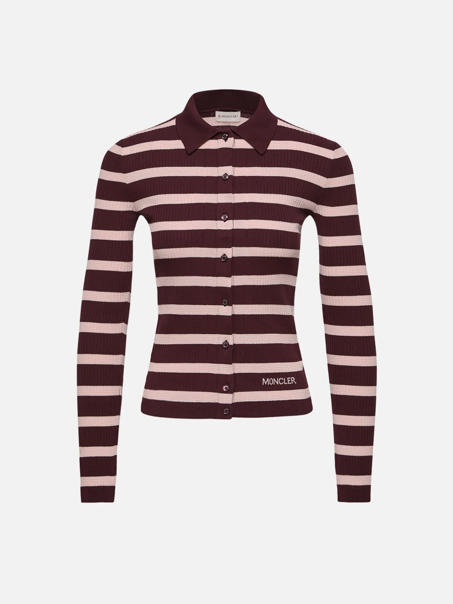 MONCLER - Gestreifter Polo-Cardigan für Damen