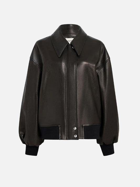KHAITE - Lederjacke Shelman für Damen Schwarz - Black