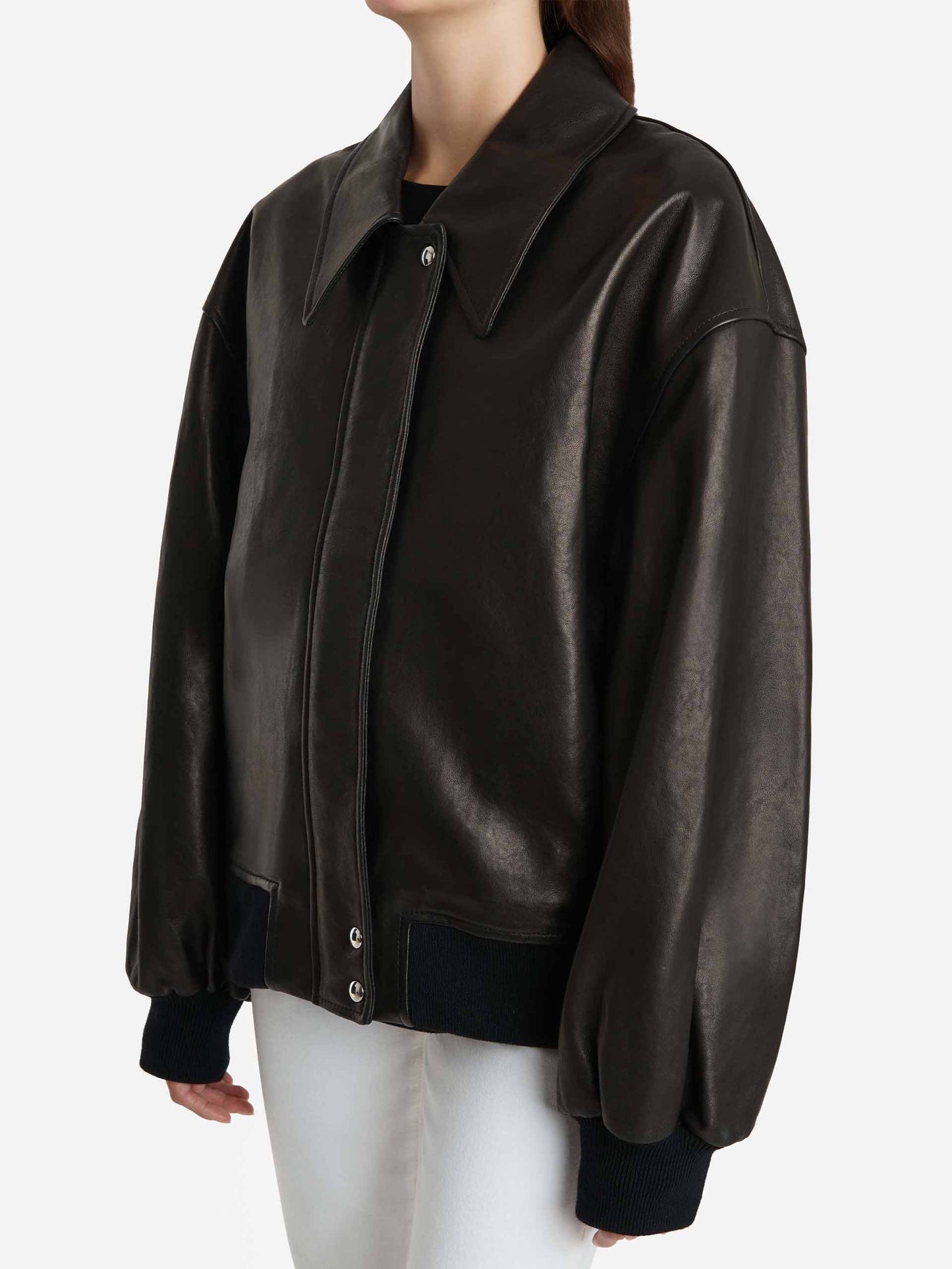 KHAITE - Lederjacke Shelman für Damen Schwarz - Black