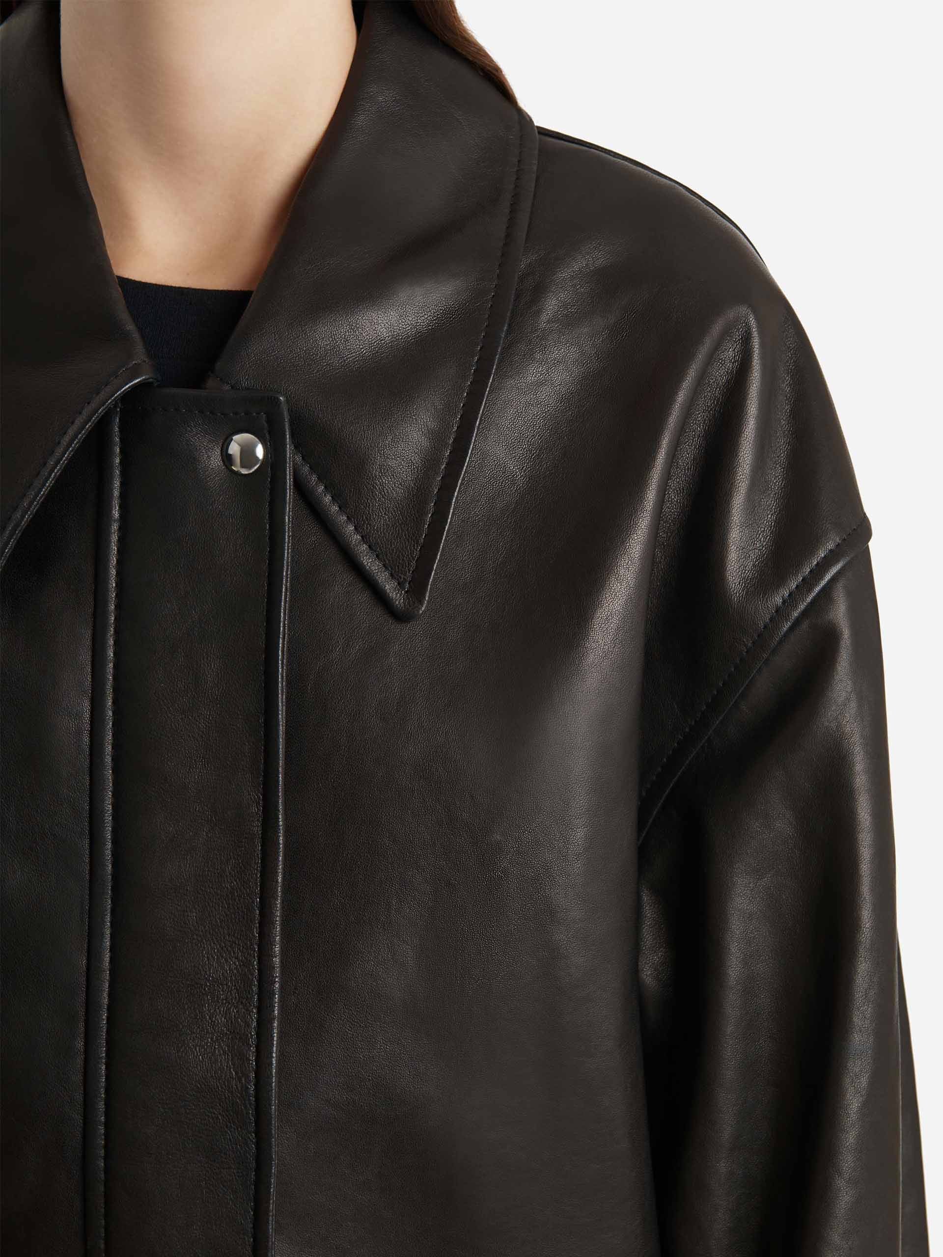 KHAITE - Lederjacke Shelman für Damen Schwarz - Black