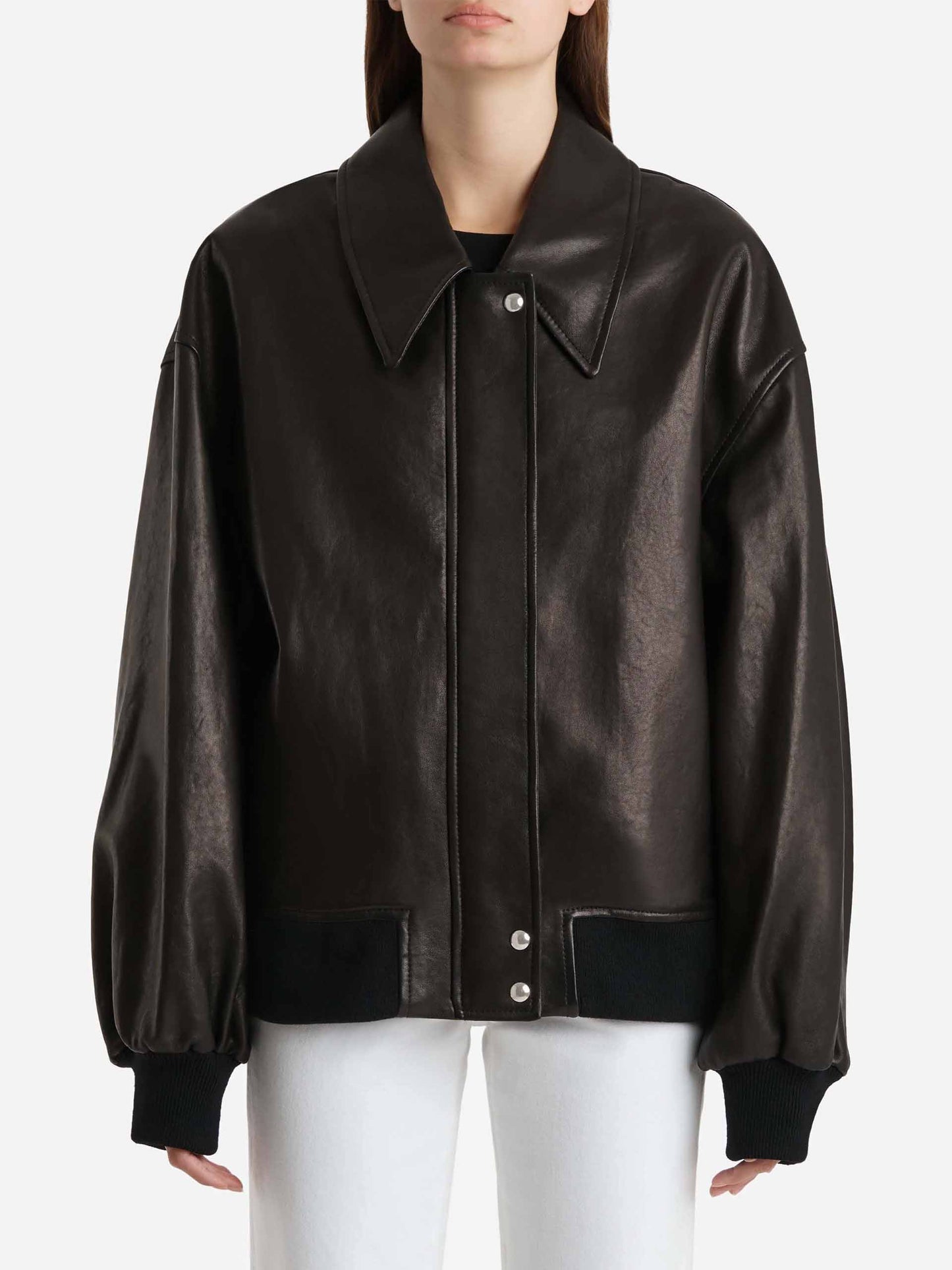 KHAITE - Lederjacke Shelman für Damen Schwarz - Black