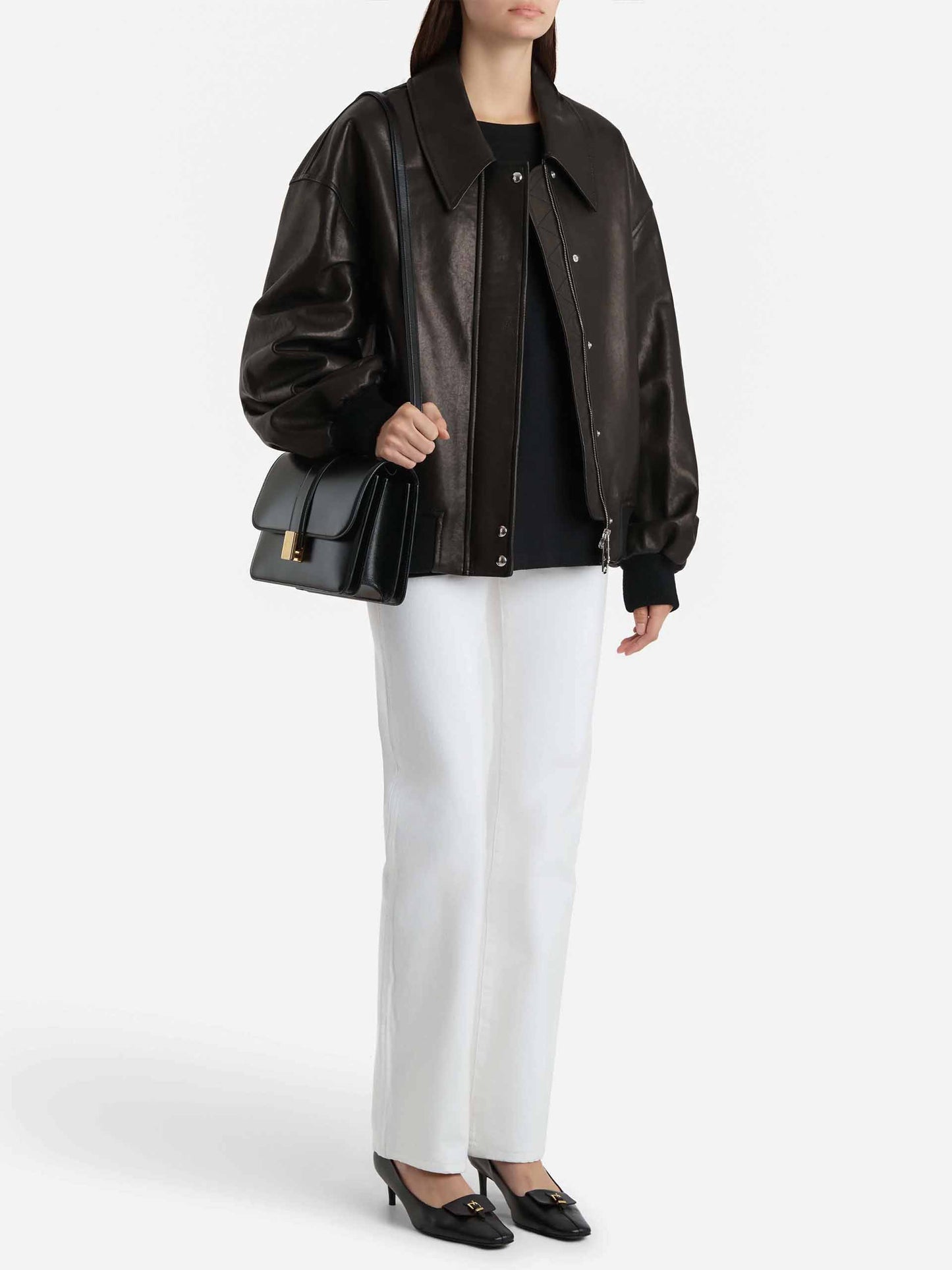 KHAITE - Lederjacke Shelman für Damen Schwarz - Black