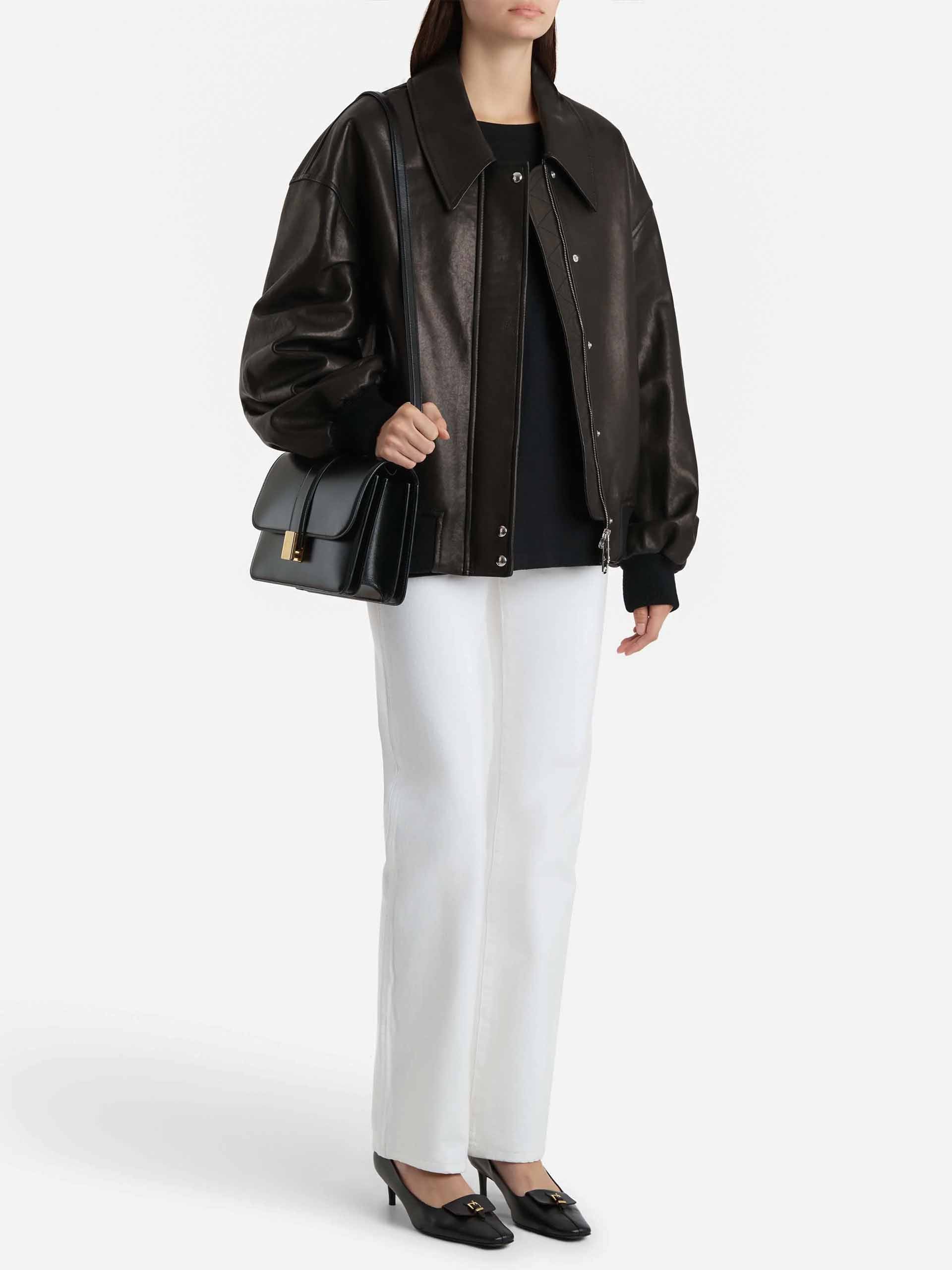 KHAITE - Lederjacke Shelman für Damen Schwarz - Black