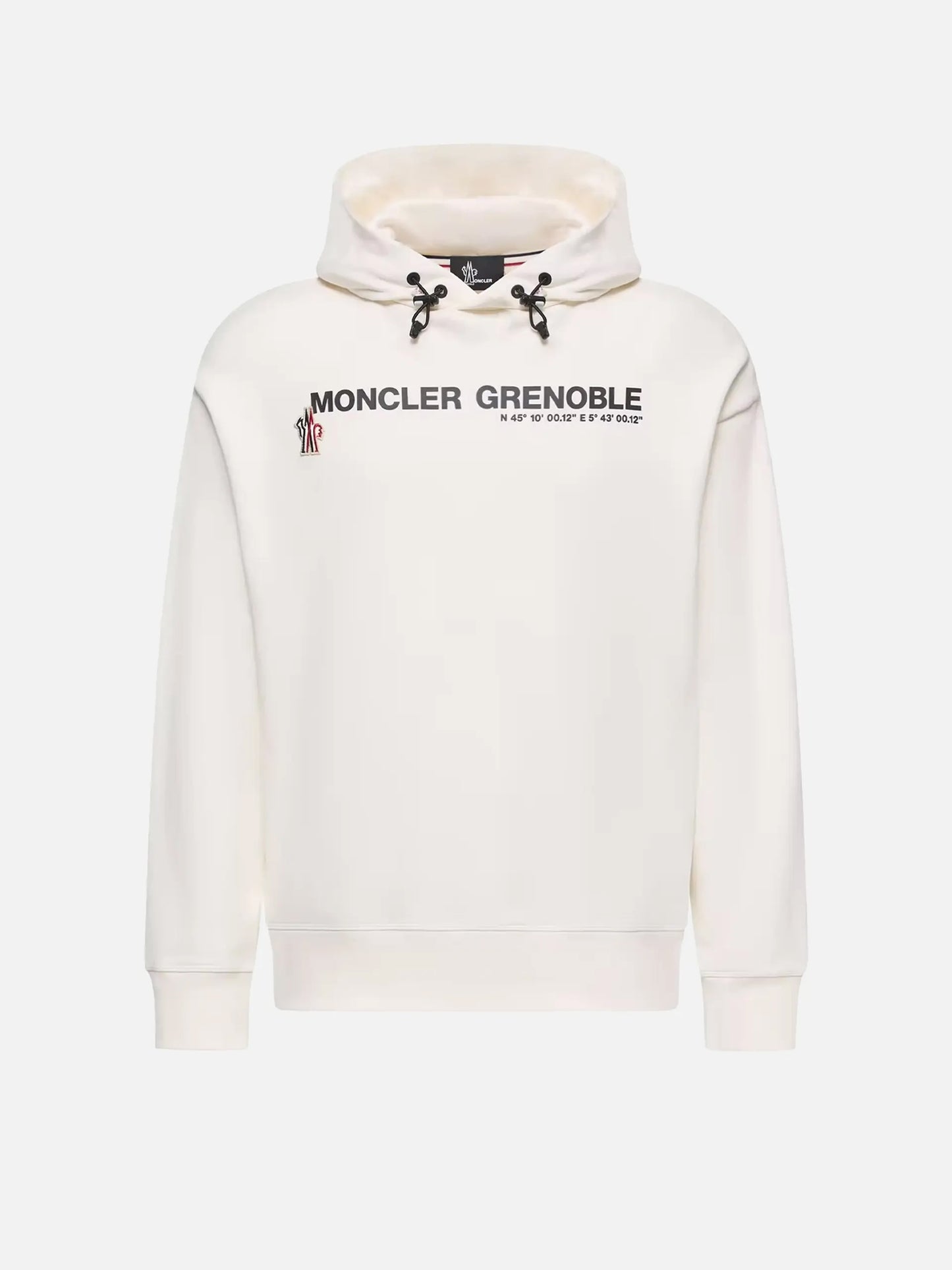 MONCLER GRENOBLE - Logo-Hoodie aus Baumwolle für Herren Cremeweiß - Cream white