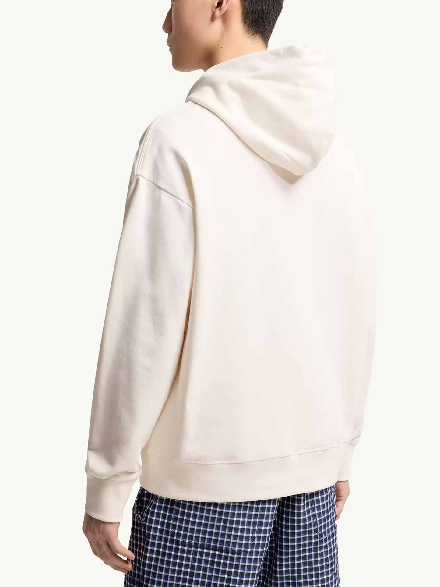 MONCLER GRENOBLE - Logo-Hoodie aus Baumwolle für Herren Cremeweiß - Cream white