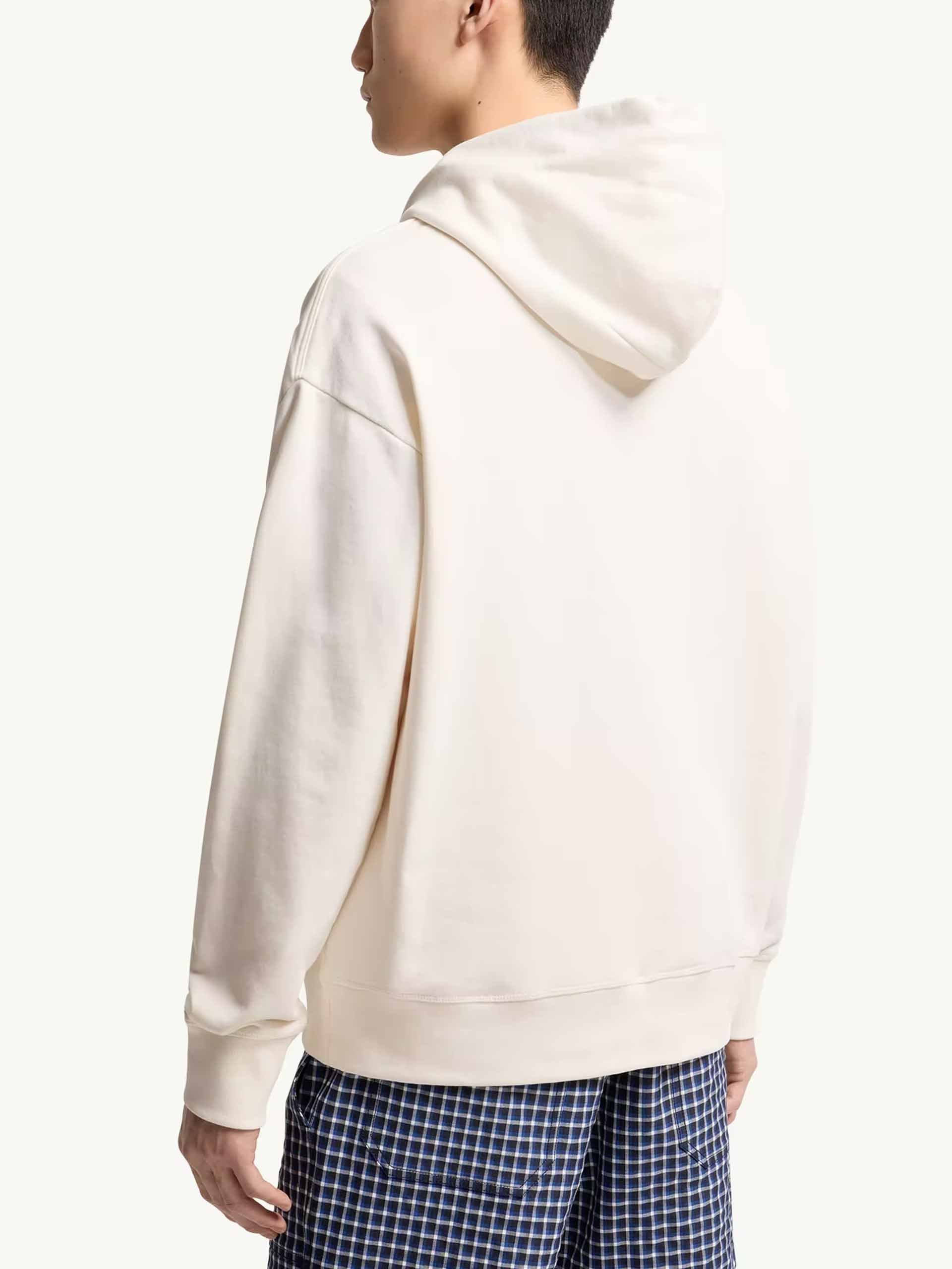 MONCLER GRENOBLE - Logo-Hoodie aus Baumwolle für Herren Cremeweiß - Cream white