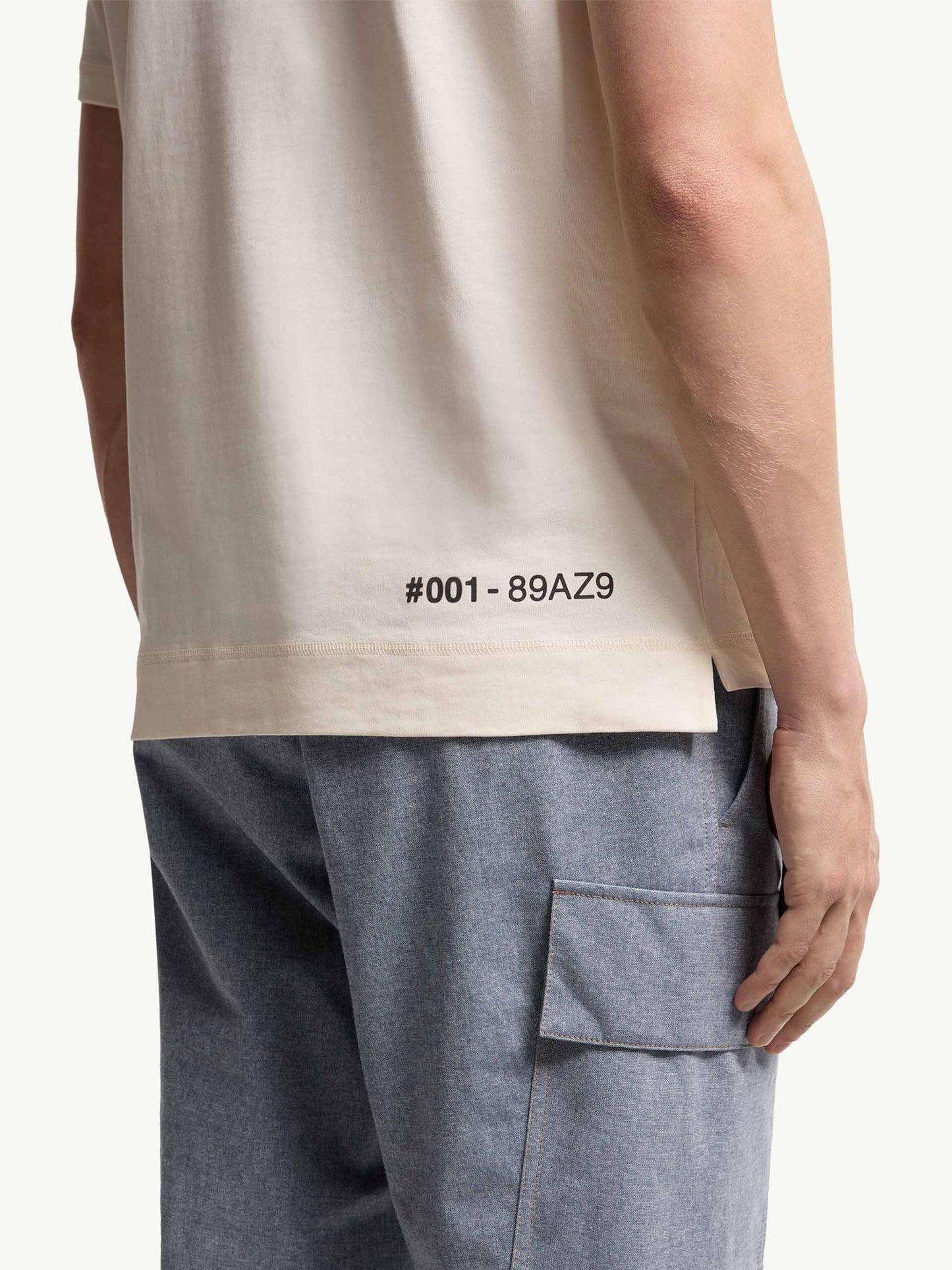 MONCLER GRENOBLE - T-Shirt aus Baumwolle mit Logo für Herren Off-White