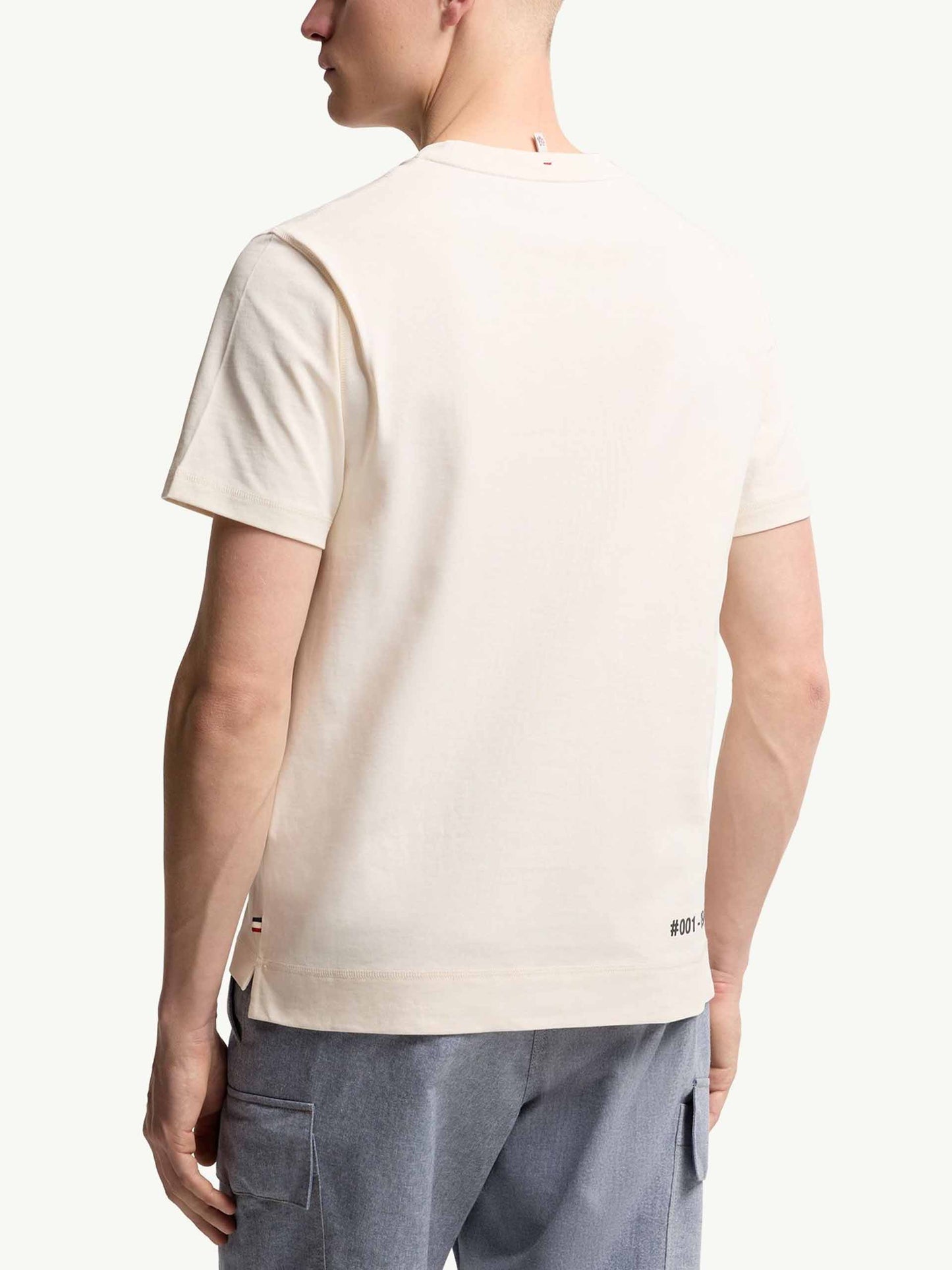 MONCLER GRENOBLE - T-Shirt aus Baumwolle mit Logo für Herren Off-White