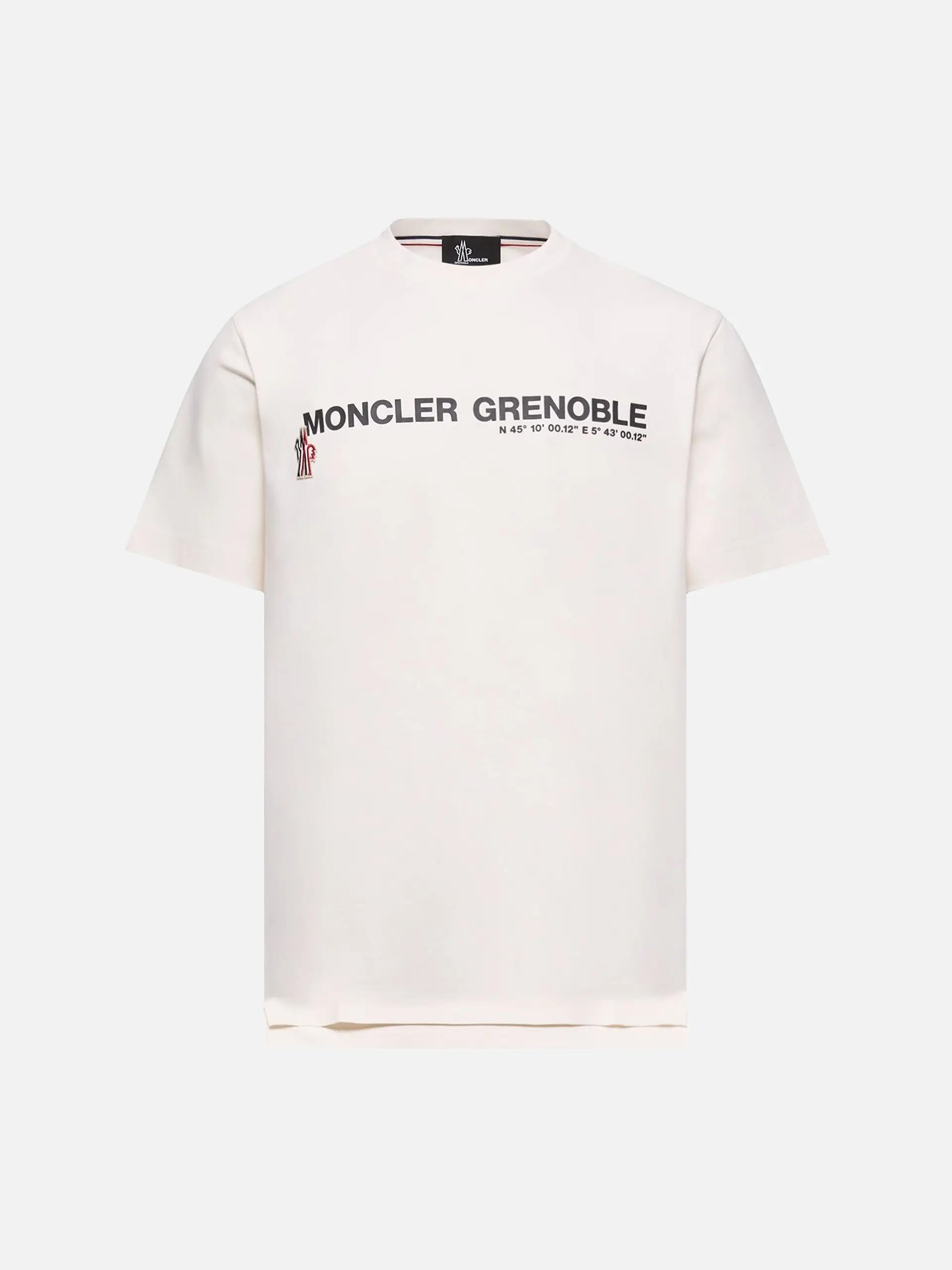 MONCLER GRENOBLE - T-Shirt mit Logo-Print für Herren Off-White