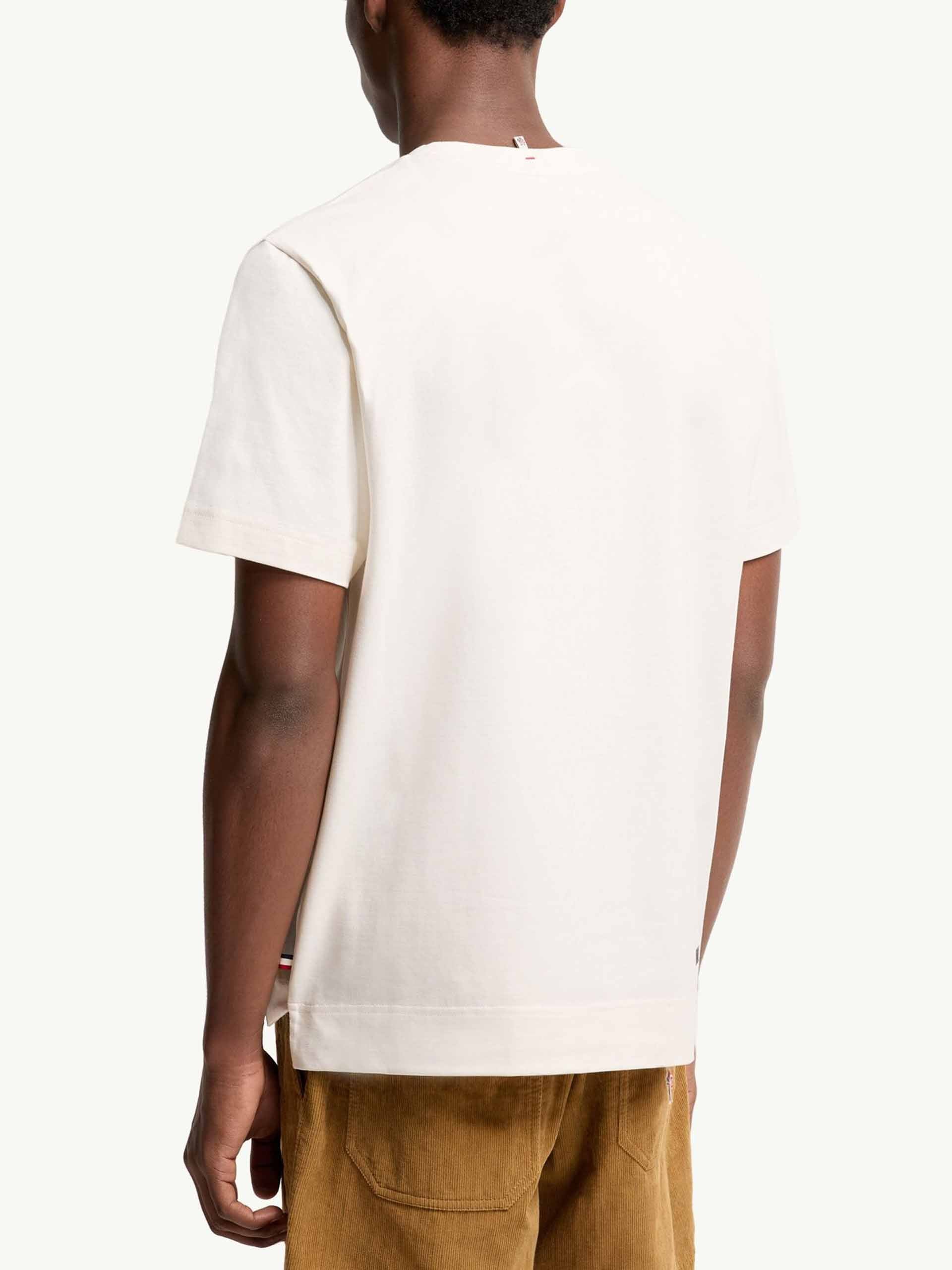 MONCLER GRENOBLE - T-Shirt mit Logo-Print für Herren Off-White