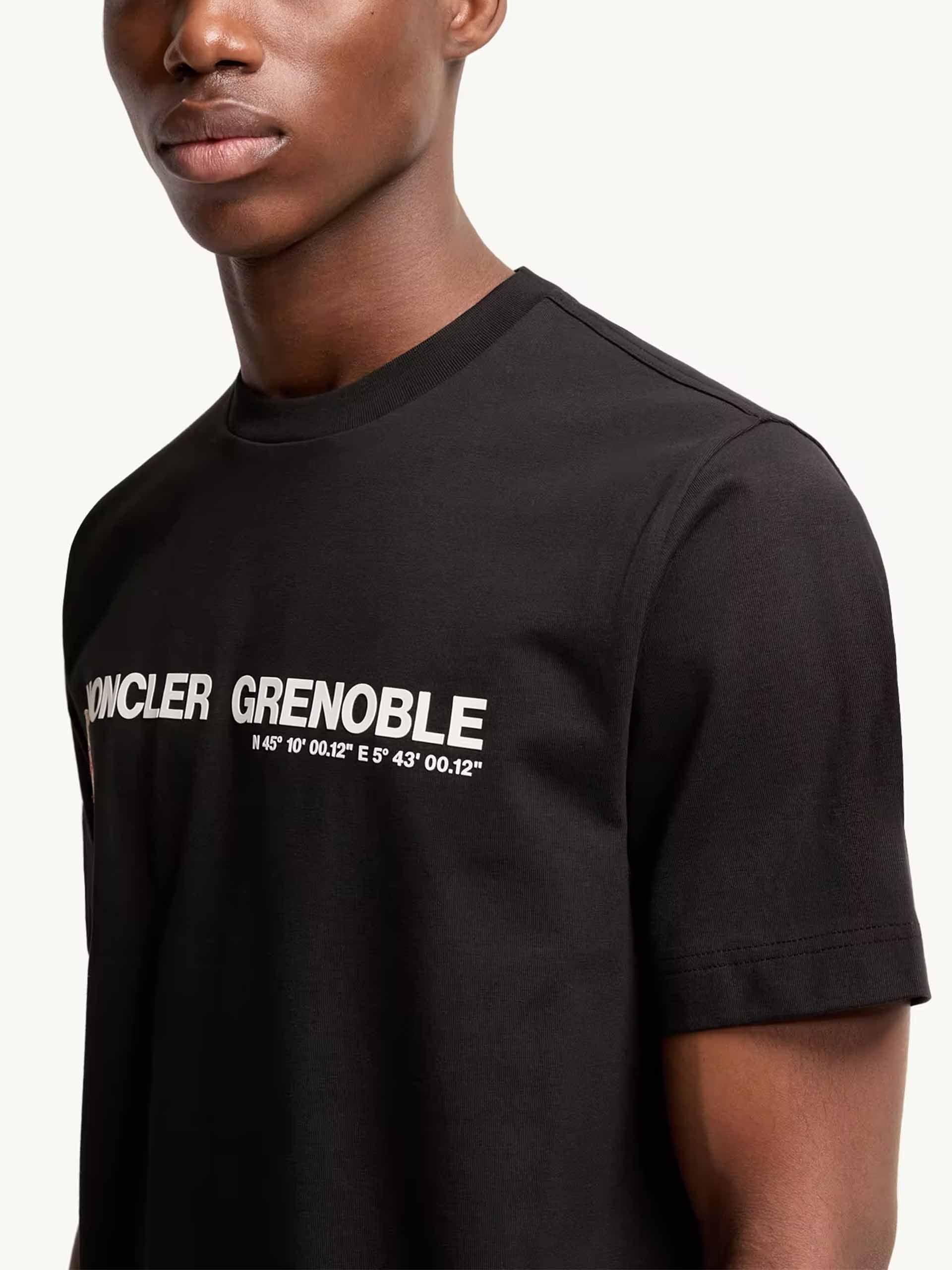 MONCLER GRENOBLE - T-Shirt mit Logo-Print für Herren Schwarz - Black