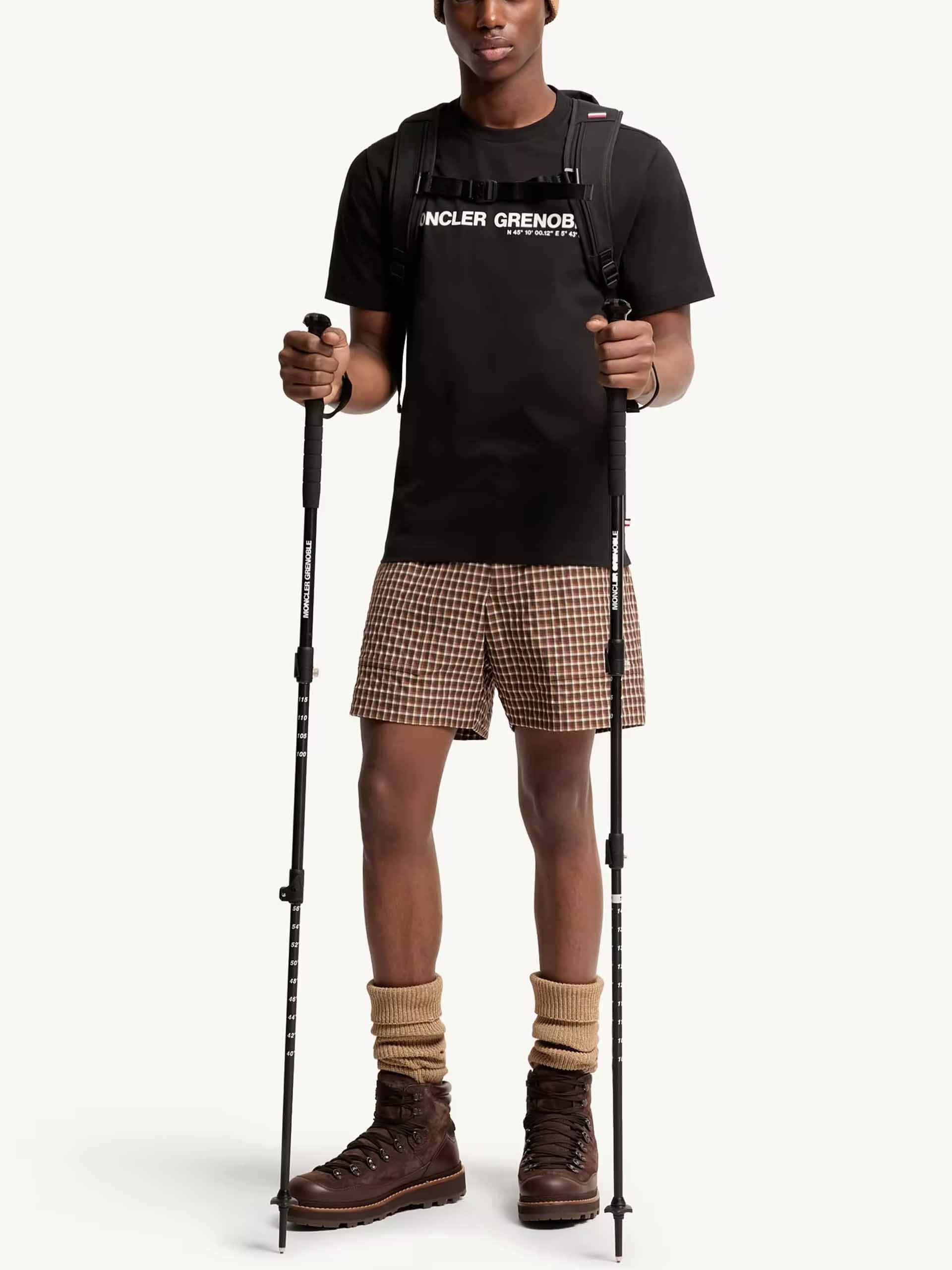 MONCLER GRENOBLE - T-Shirt mit Logo-Print für Herren Schwarz - Black