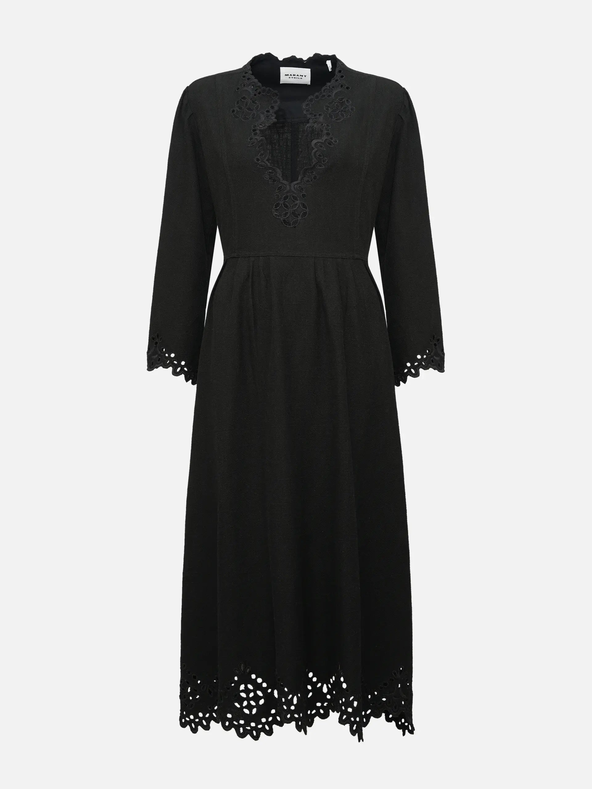 MARANT ETOILE - Midikleid Tianny aus Baumwolle für Damen Schwarz - Black