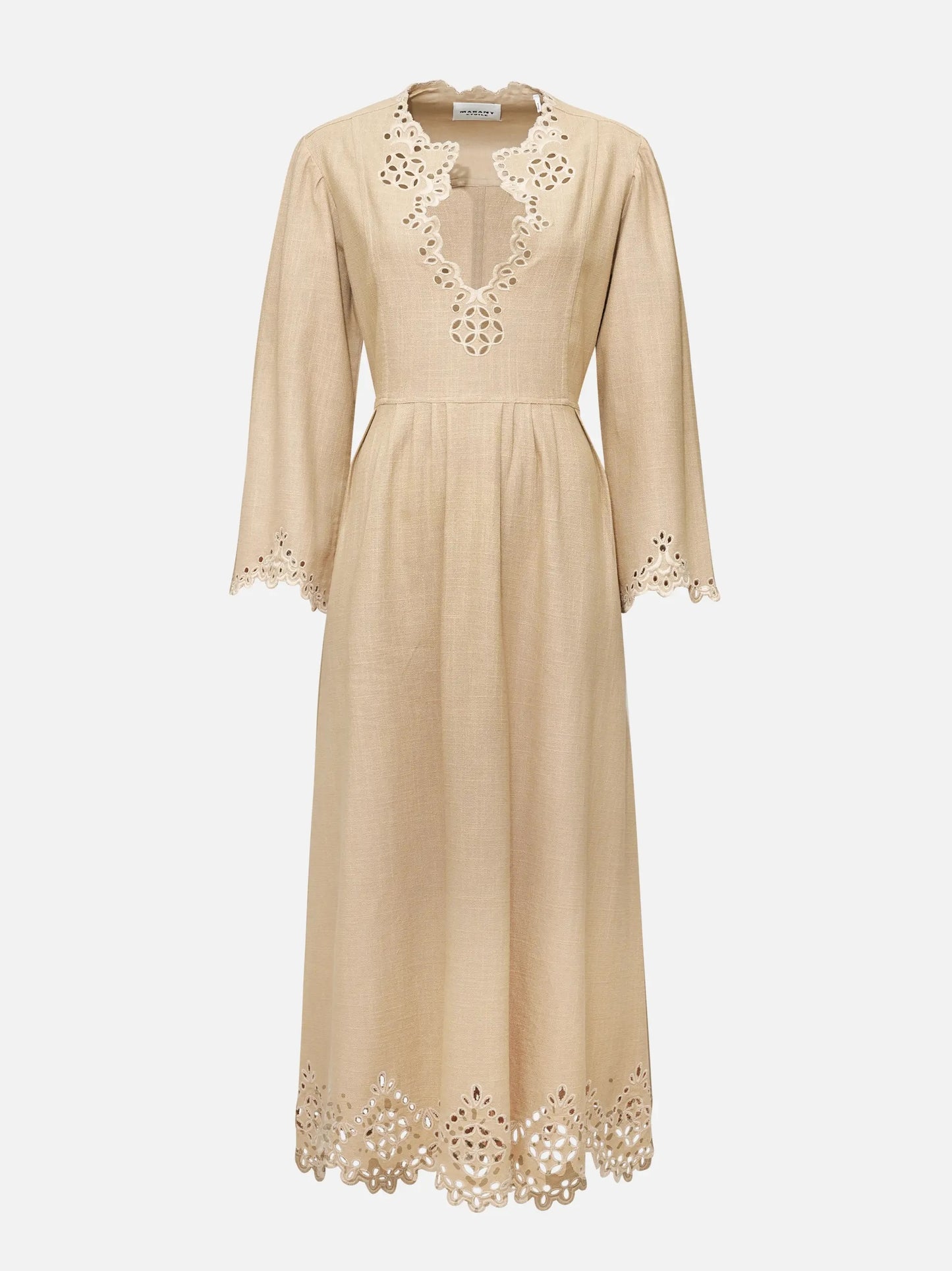 MARANT ETOILE - Midikleid Tianny aus Baumwolle für Damen Sand Beige
