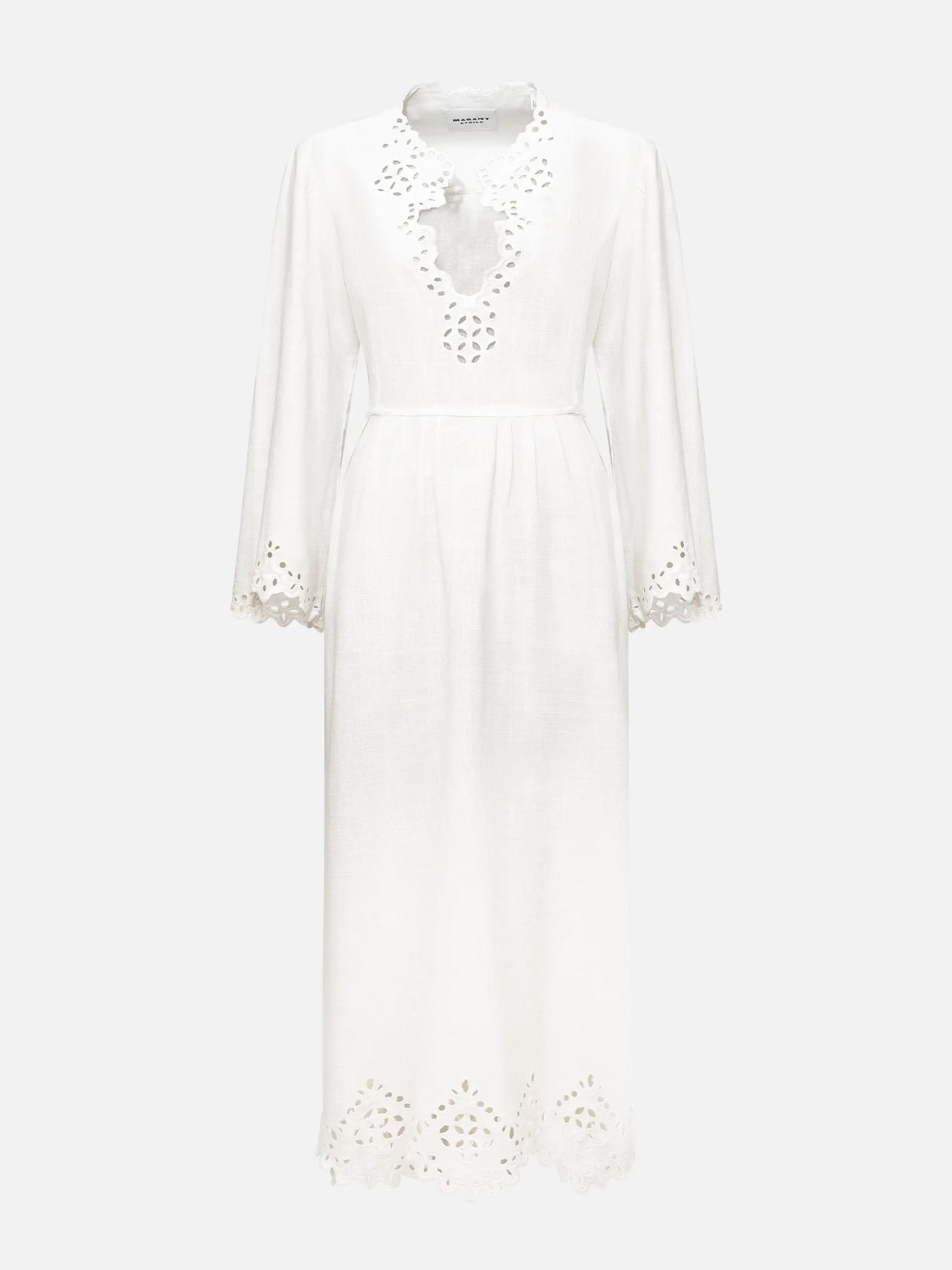 MARANT ETOILE - Midikleid Tianny aus Baumwolle für Damen Weiß - White