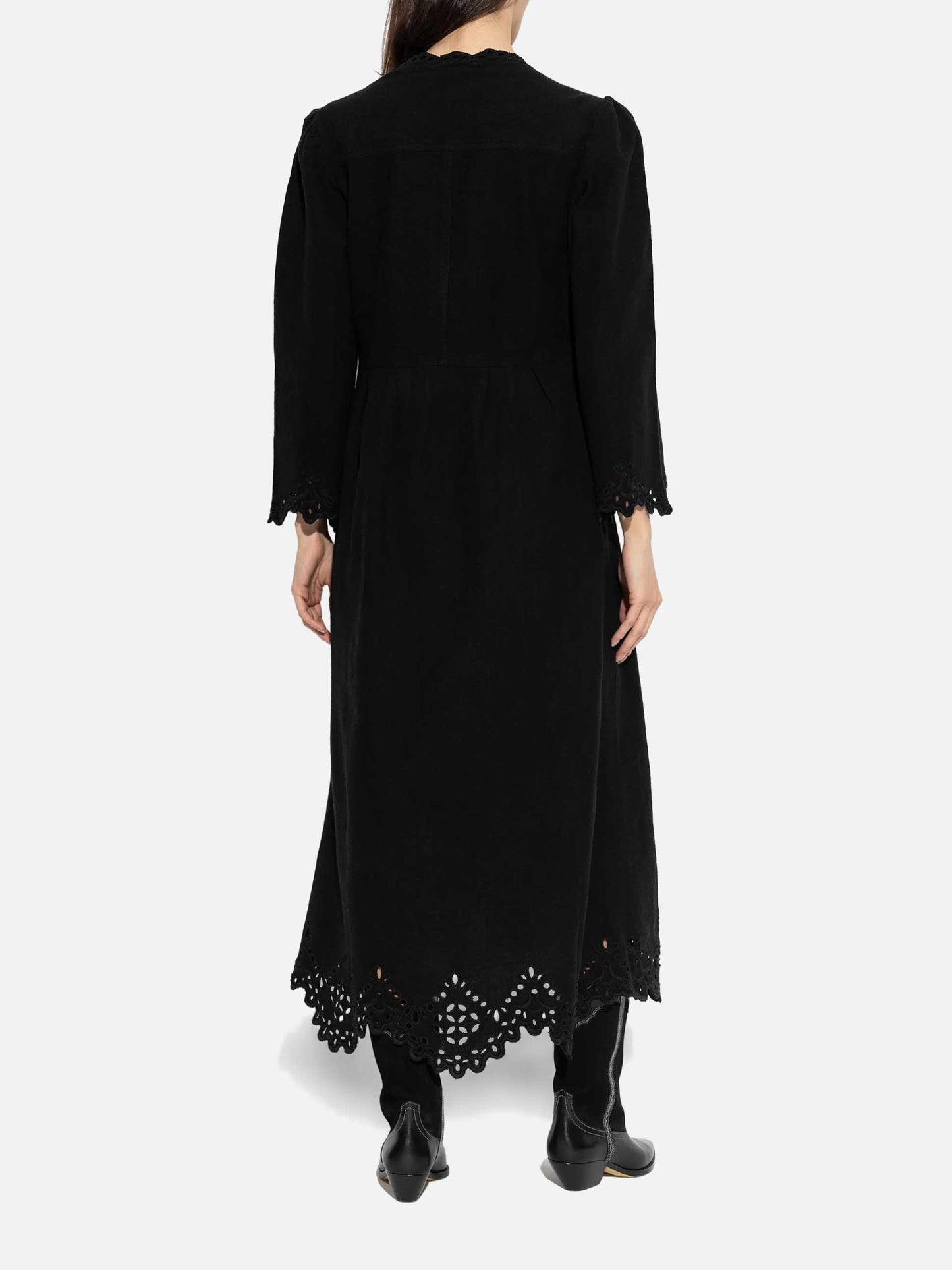 MARANT ETOILE - Midikleid Tianny aus Baumwolle für Damen Schwarz - Black