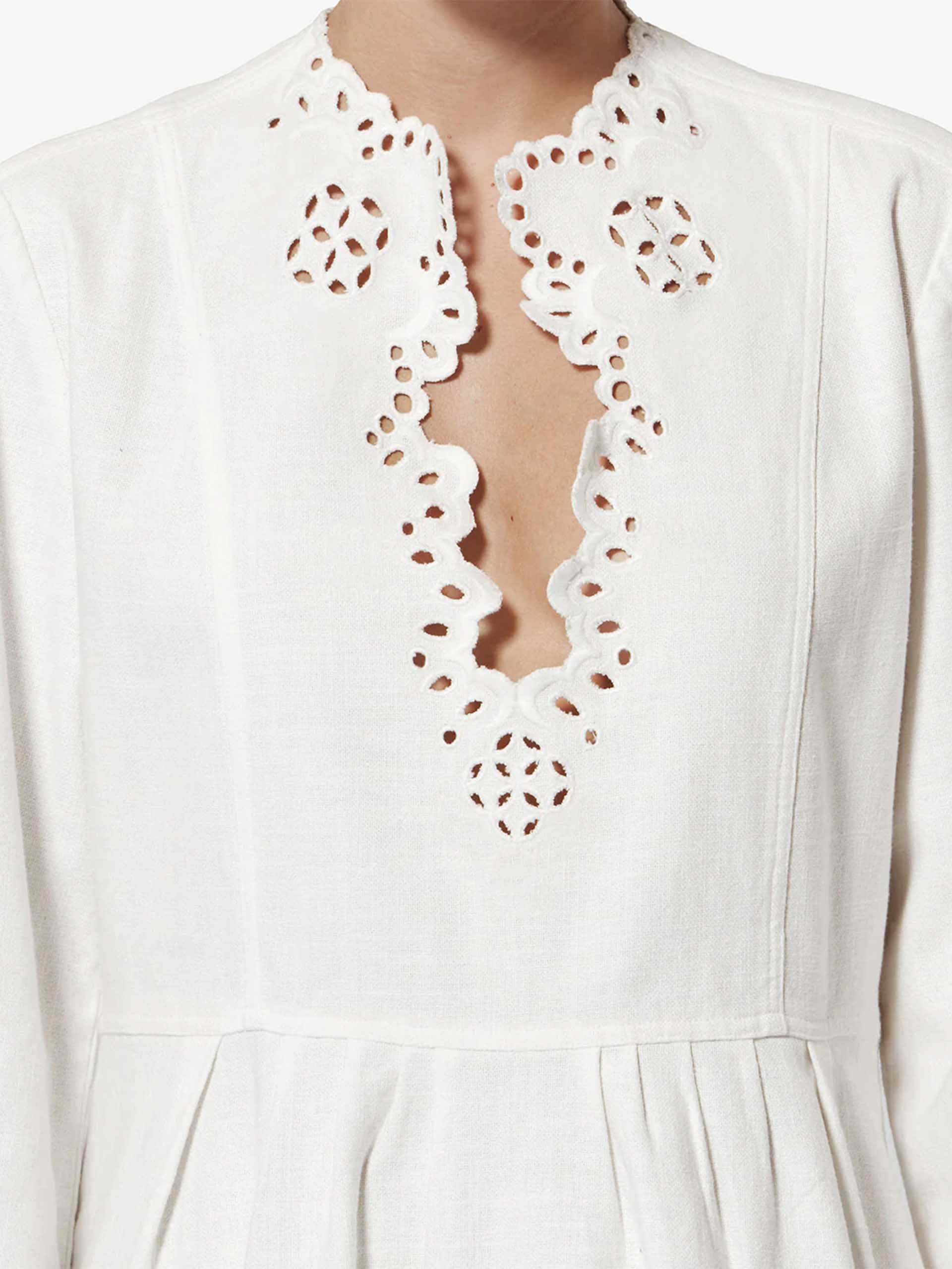 MARANT ETOILE - Midikleid Tianny aus Baumwolle für Damen Weiß - White