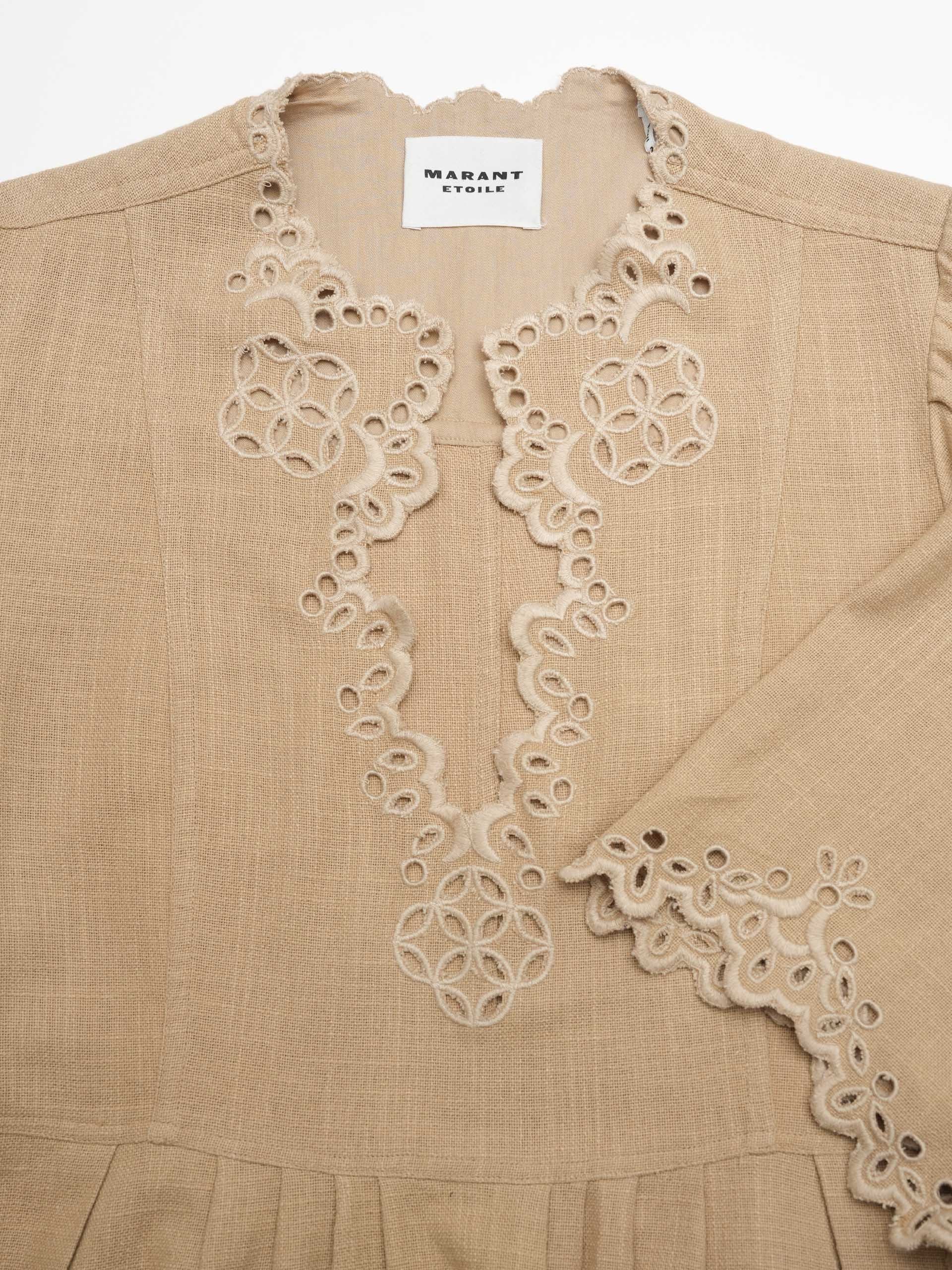 MARANT ETOILE - Midikleid Tianny aus Baumwolle für Damen Sand Beige