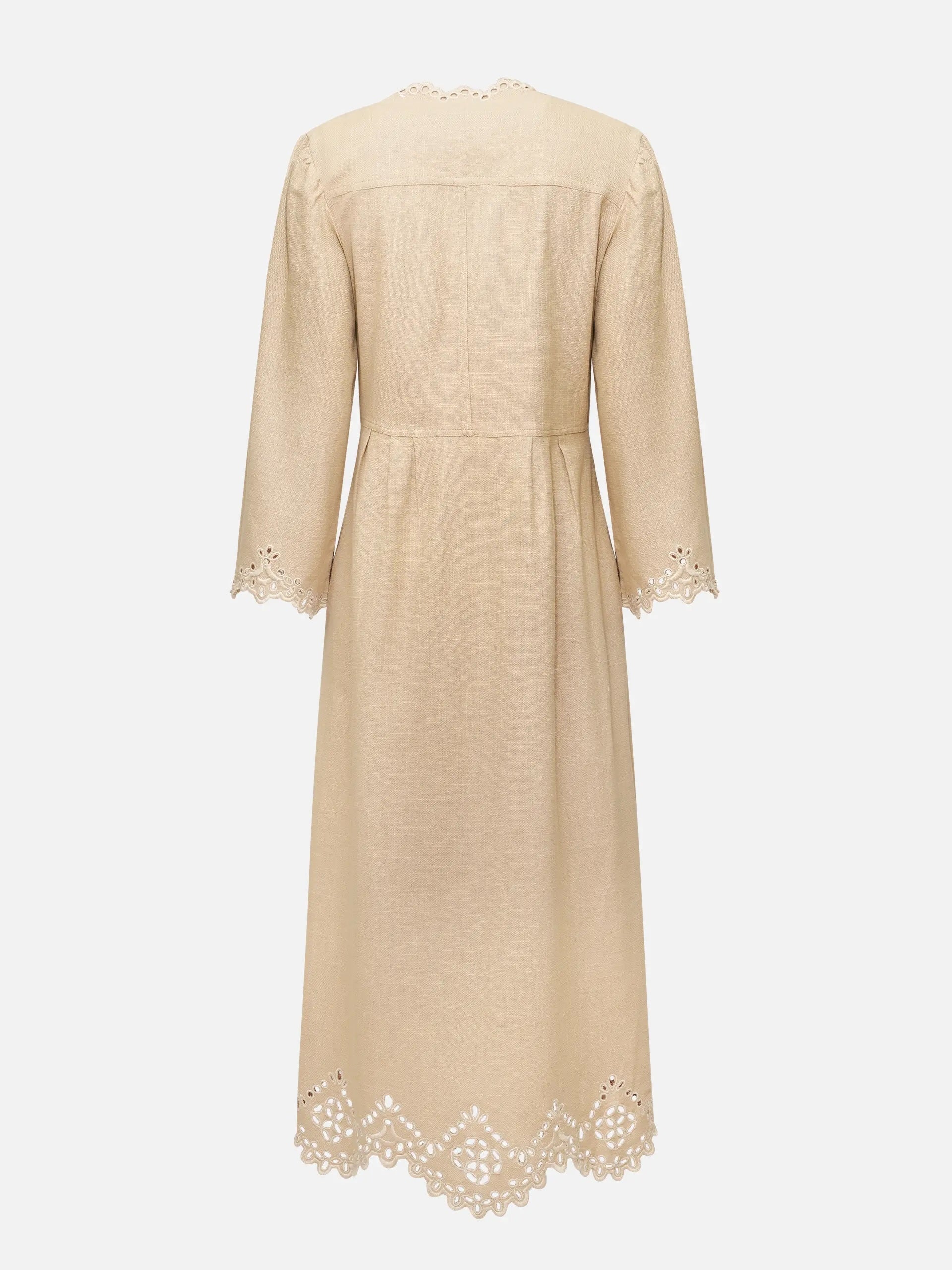 MARANT ETOILE - Midikleid Tianny aus Baumwolle für Damen Sand Beige