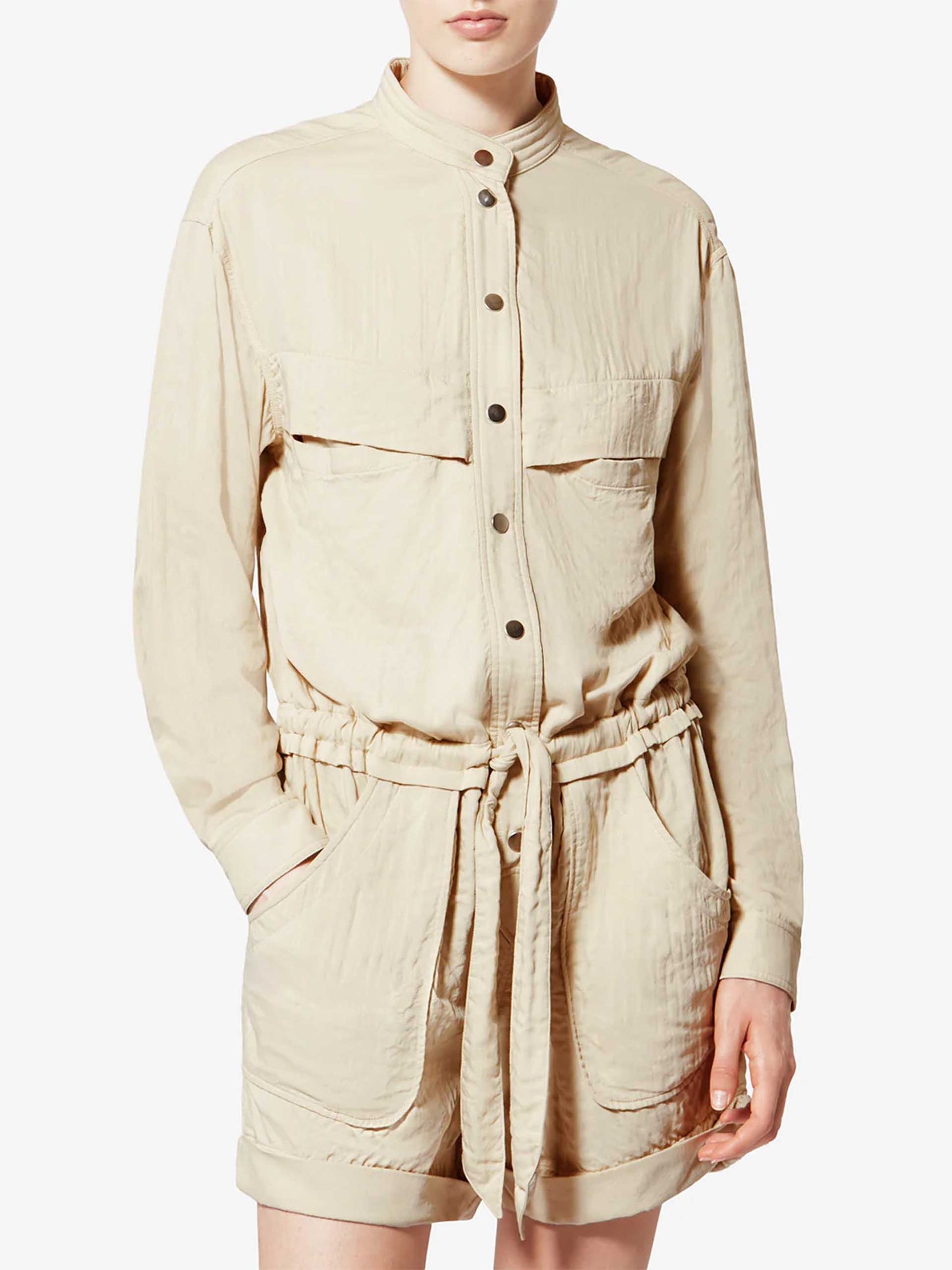 MARANT ETOILE - Kurzer Jumpsuit Betyna für Damen Hellbeige - Light beige