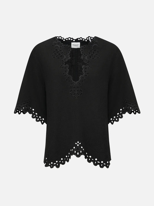 MARANT ETOILE - Top Shana mit Lochstickerei für Damen Schwarz - Black