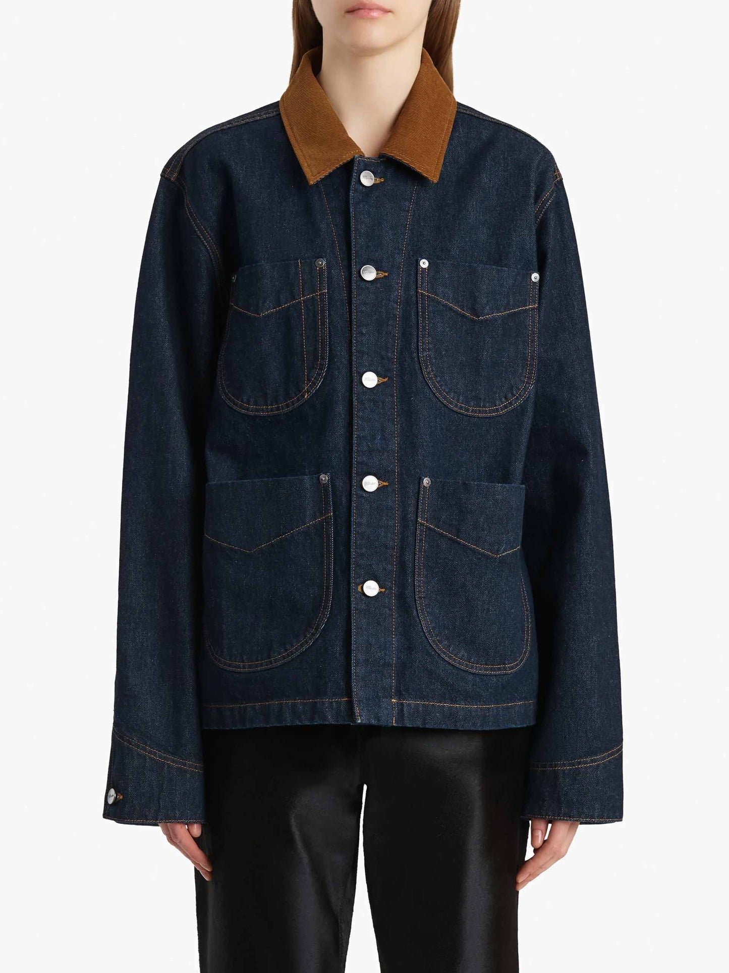 KHAITE - Jeansjacke Wyatt mit Cordkragen für Damen