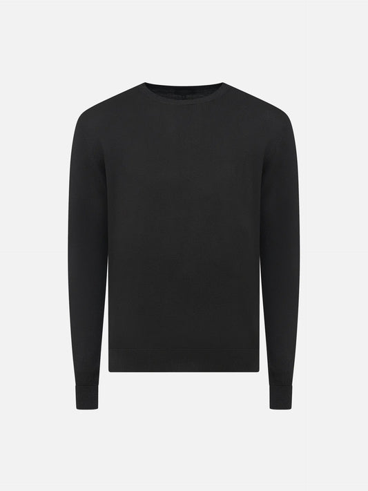 DONDUP - Rundhalspullover aus Seiden-Mix für Herren Schwarz - Black
