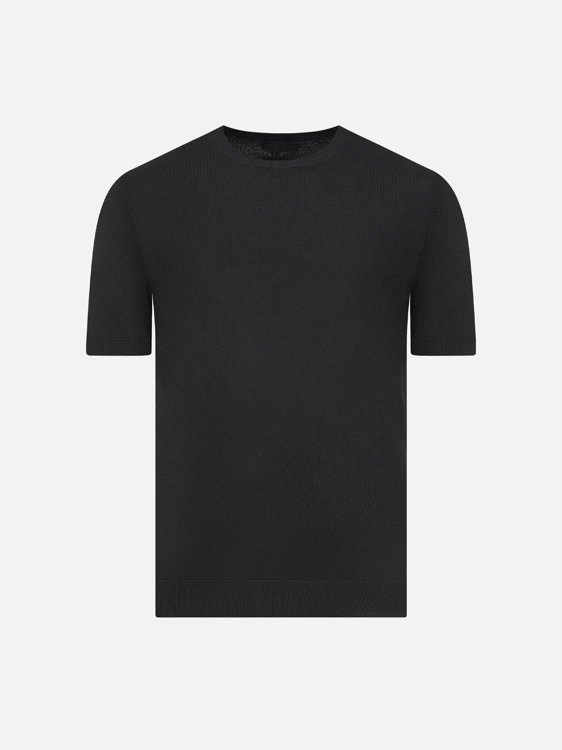 DONDUP - Strick-T-Shirt aus Seiden-Mix für Herren Schwarz - Black