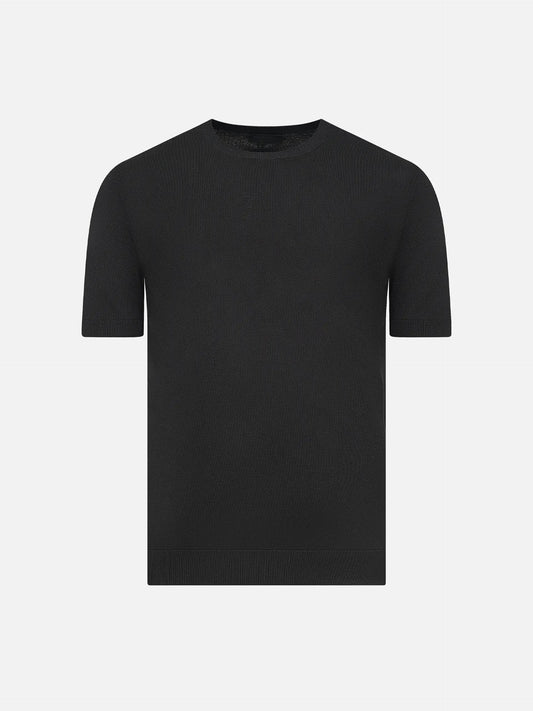 DONDUP - Strick-T-Shirt aus Seiden-Mix für Herren Schwarz - Black
