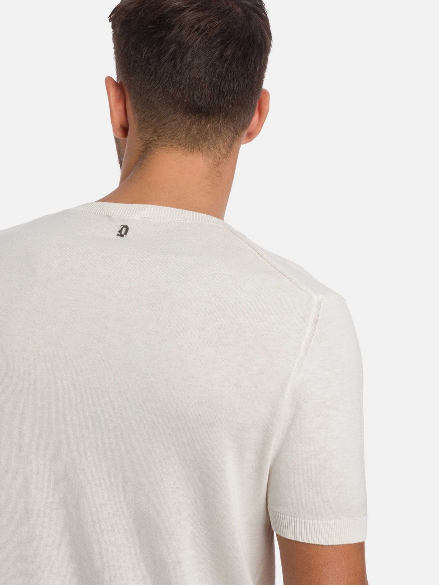 DONDUP - Strick-T-Shirt aus Seiden-Mix für Herren Off-White