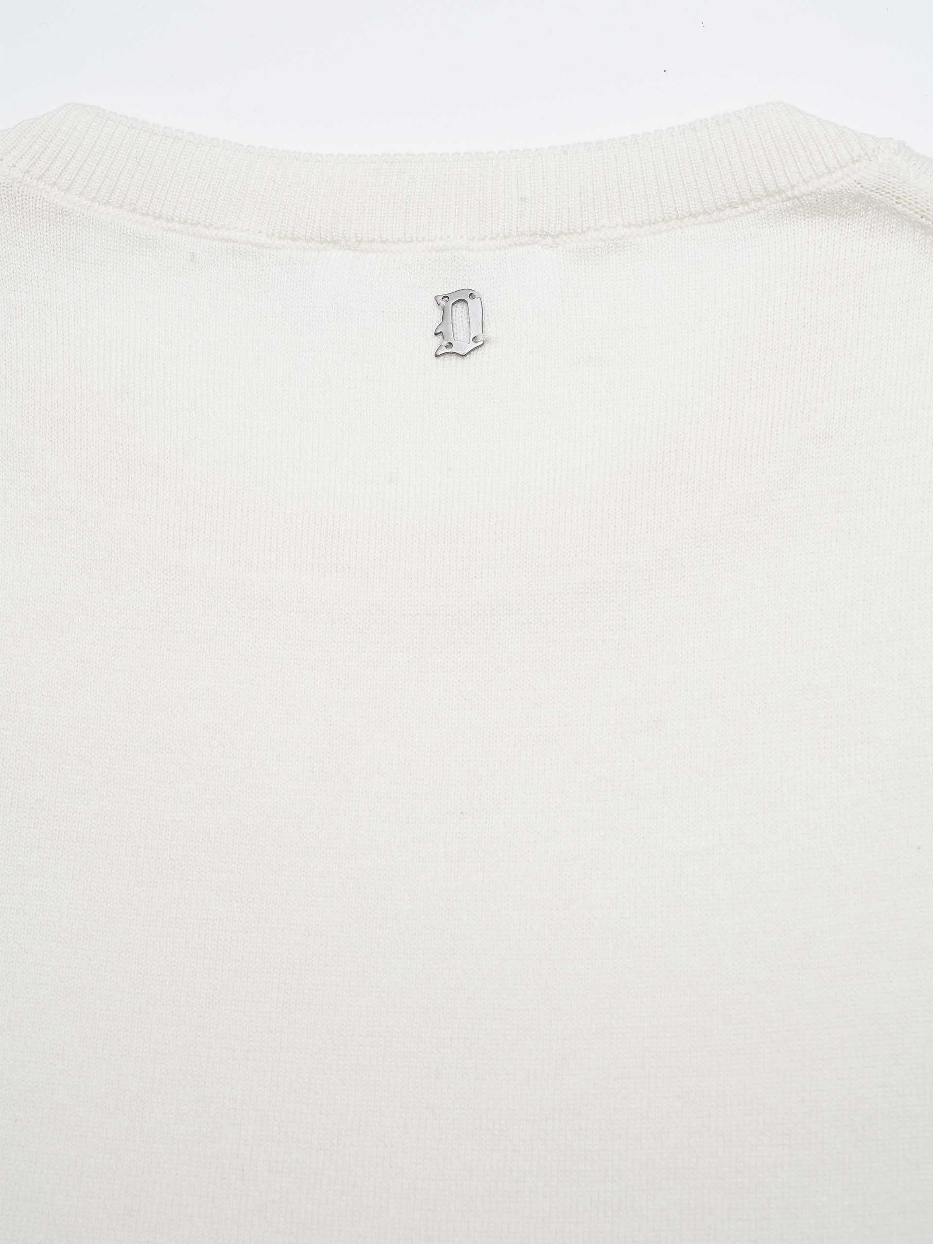 DONDUP - Strick-T-Shirt aus Seiden-Mix für Herren Off-White