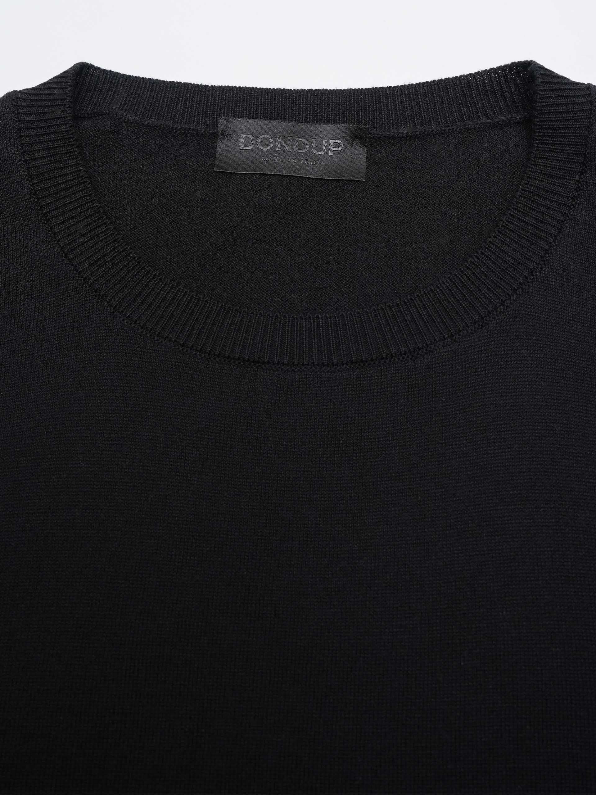 DONDUP - Strick-T-Shirt aus Seiden-Mix für Herren Schwarz - Black