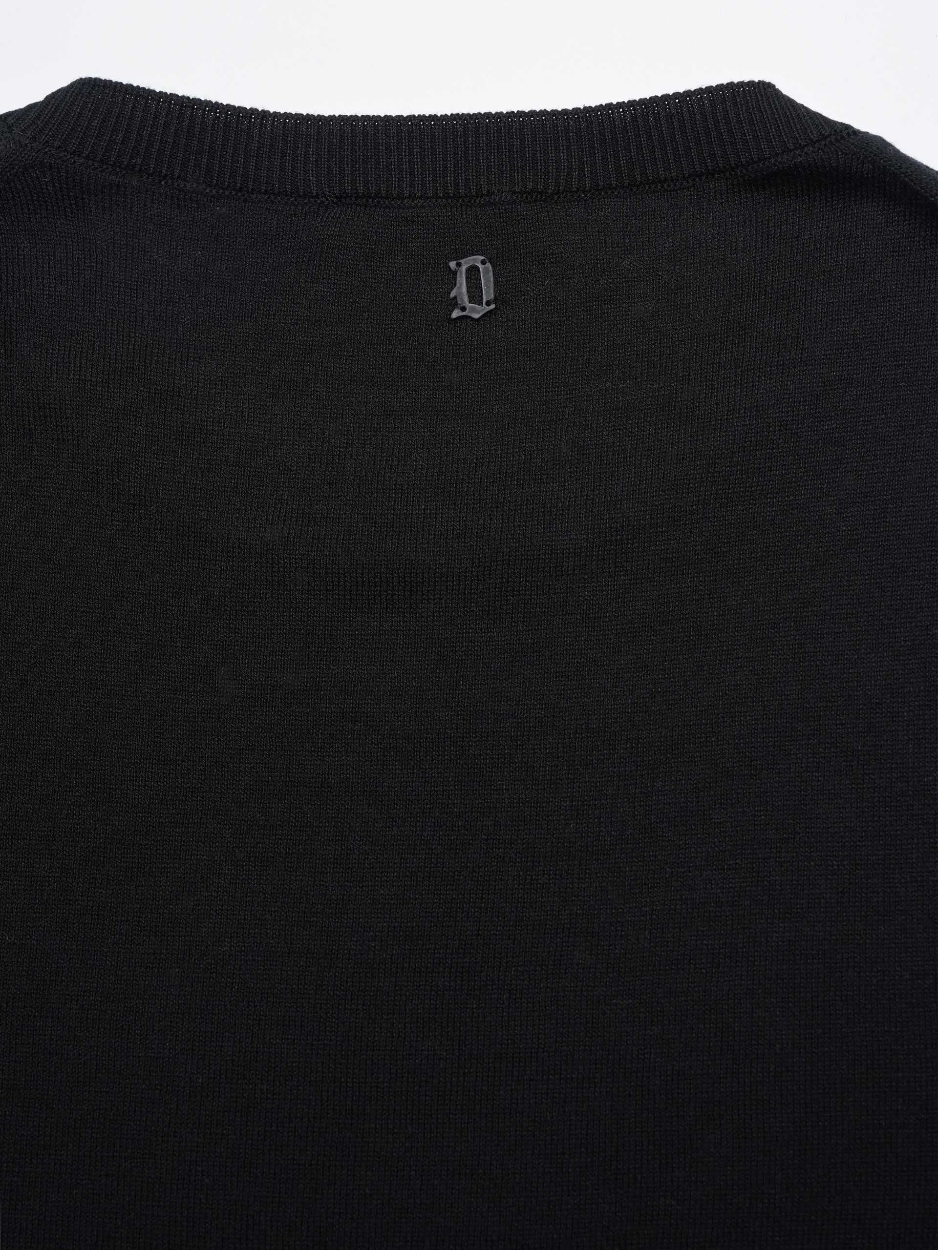 DONDUP - Strick-T-Shirt aus Seiden-Mix für Herren Schwarz - Black