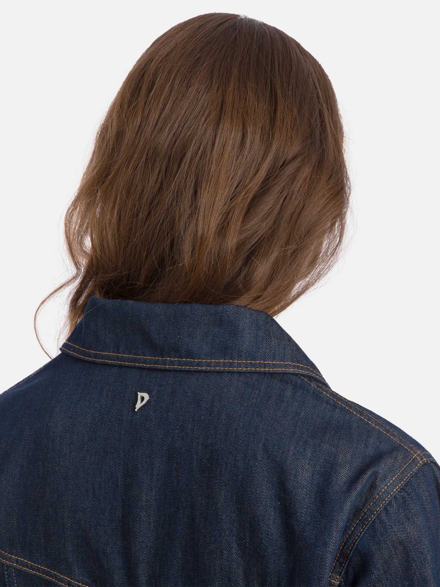Rigid denim jacket for women