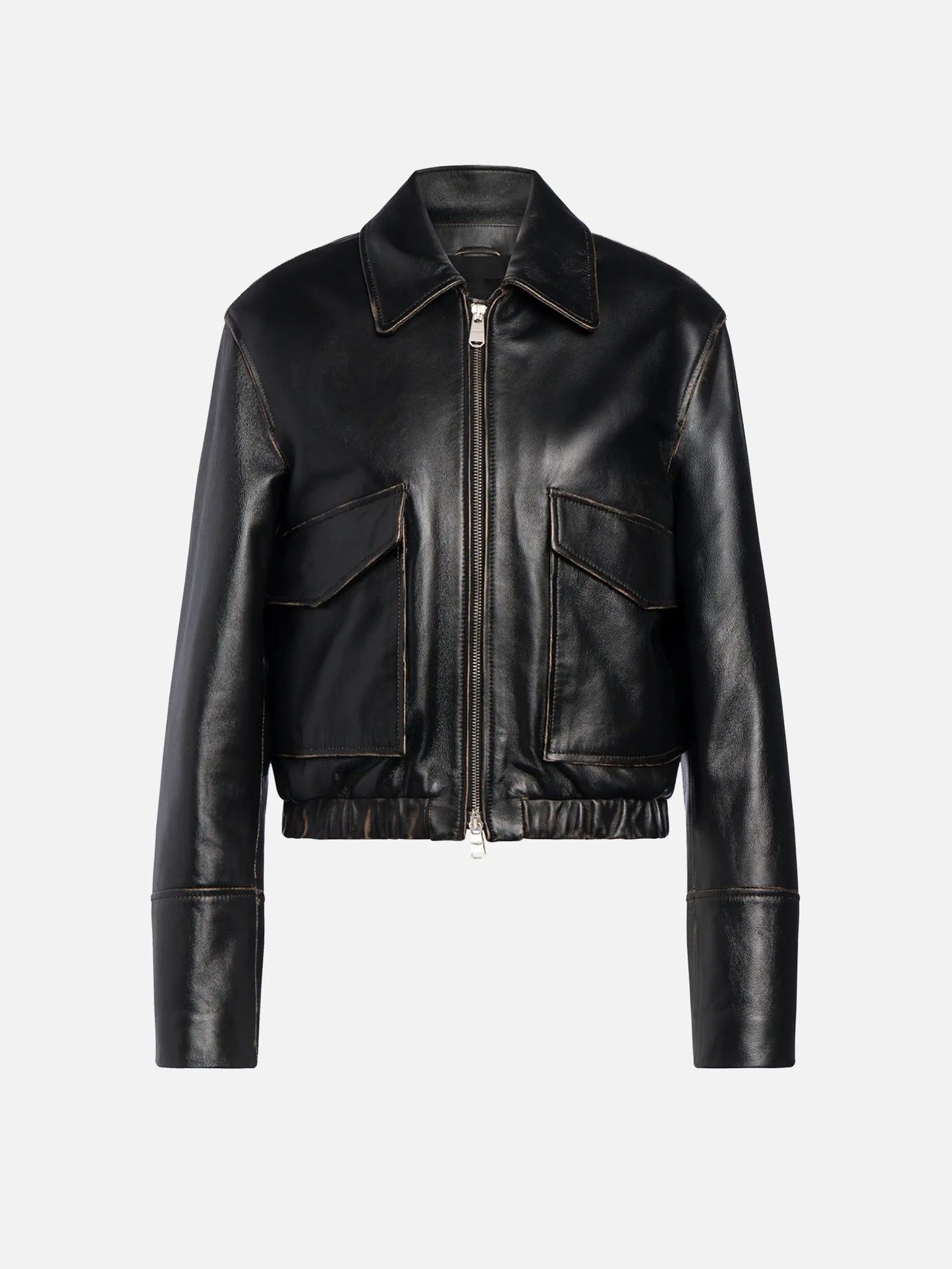 Slim-Fit Lederjacke für Damen