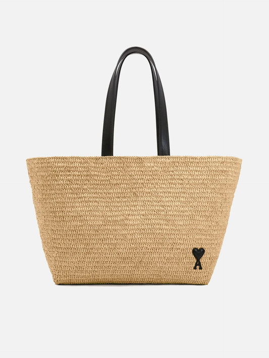 Tote Bag Ami De Coeur aus Raffia