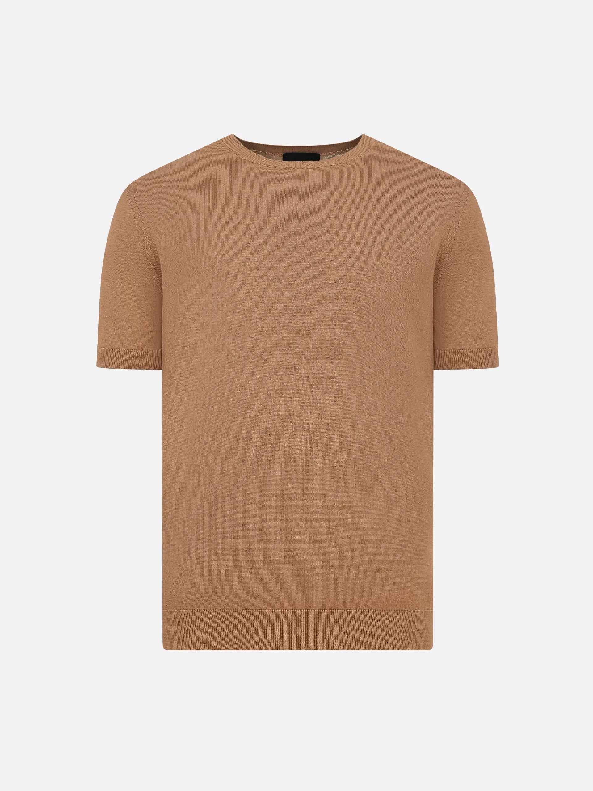 DONDUP - Strick-T-Shirt aus Seiden-Mix für Herren Braun - Brown