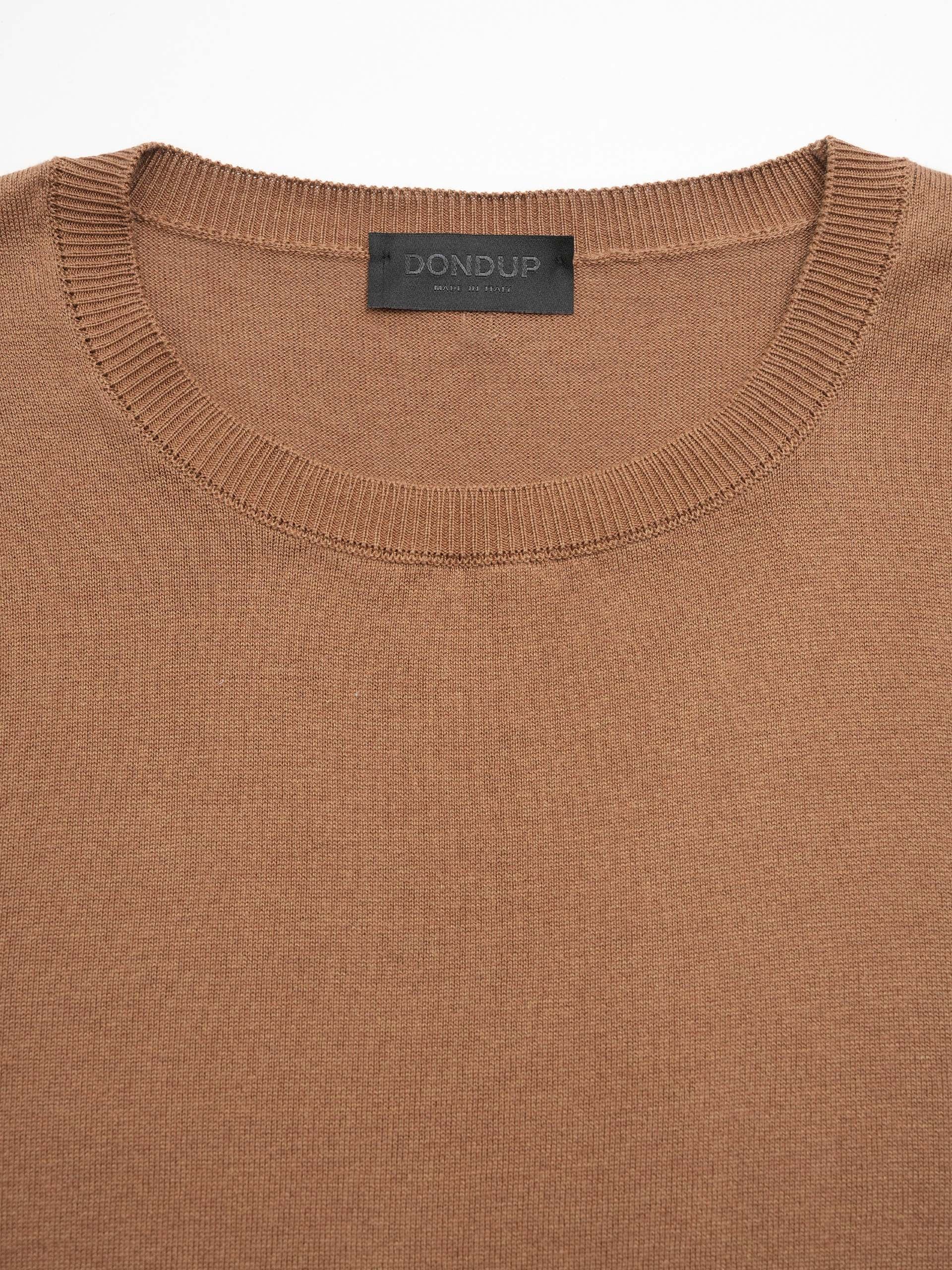 DONDUP - Strick-T-Shirt aus Seiden-Mix für Herren Braun - Brown