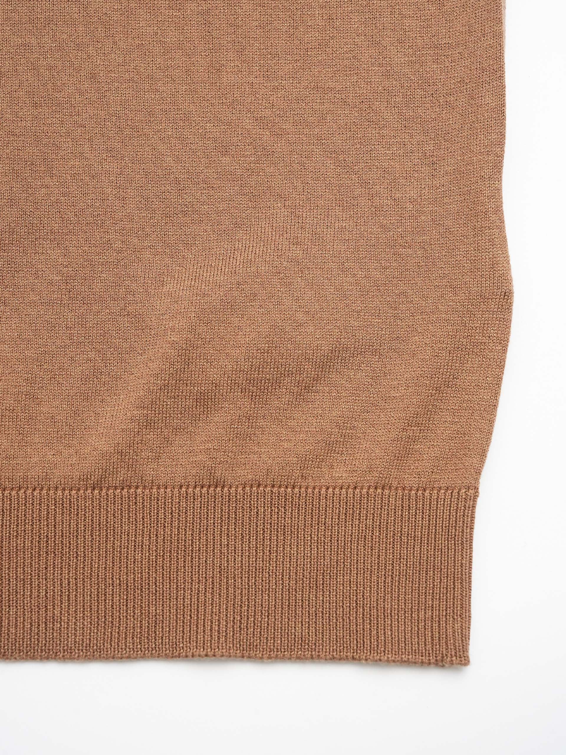 DONDUP - Strickpolo aus Seiden-Mix für Herren Camel Braun - Camel Brown
