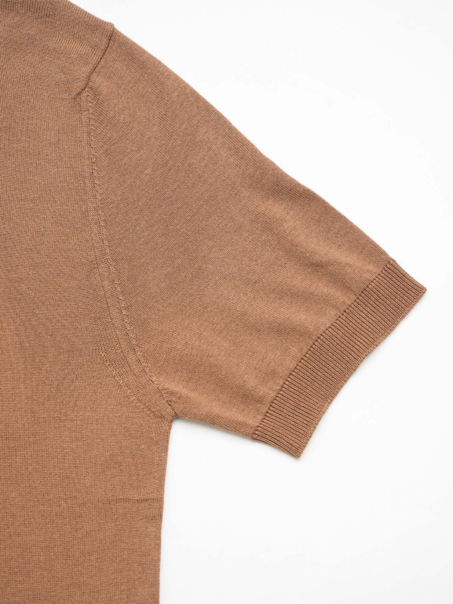 DONDUP - Strickpolo aus Seiden-Mix für Herren Camel Braun - Camel Brown