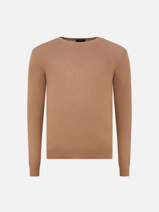 DONDUP - Rundhalspullover aus Seiden-Mix für Herren Braun - Brown