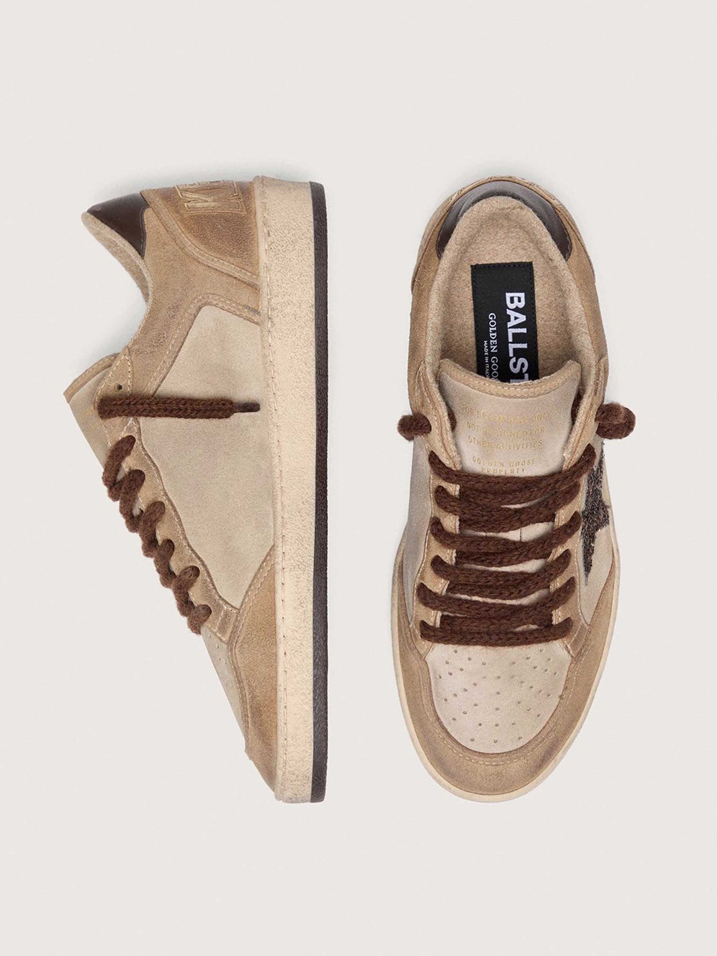 GOLDEN GOOSE - Sneakers Ball Star aus Veloursleder für Damen