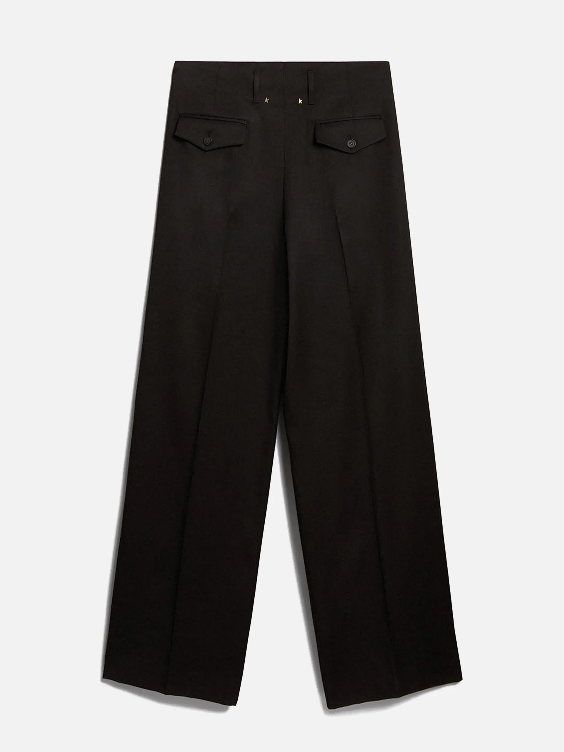 GOLDEN GOOSE - Wide-Leg Hose aus Wollgabardine für Damen