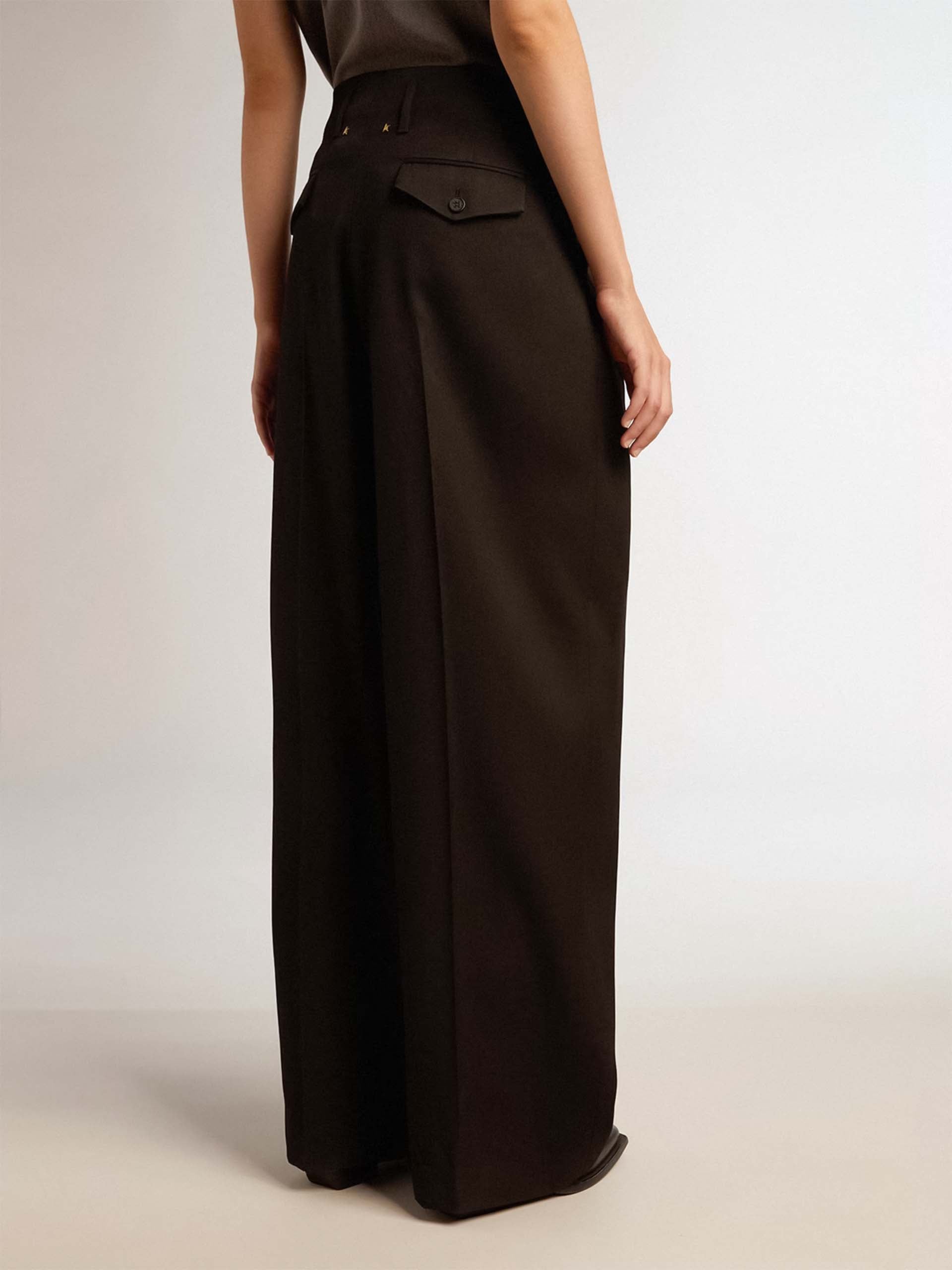 GOLDEN GOOSE - Wide-Leg Hose aus Wollgabardine für Damen